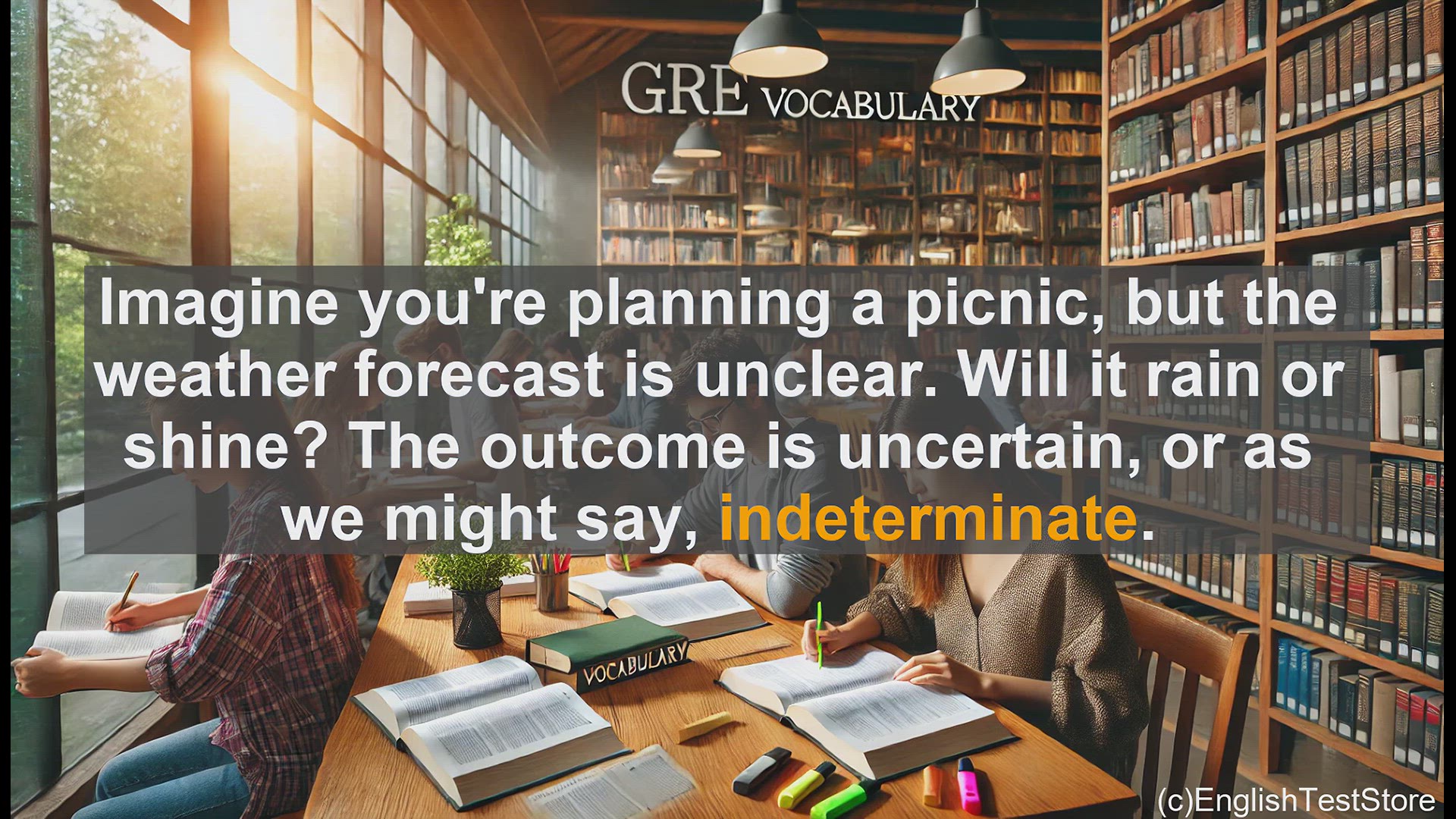 'Video thumbnail for GRE Vocabulary Lesson: Exploring the Meaning of 'Indeterminate''