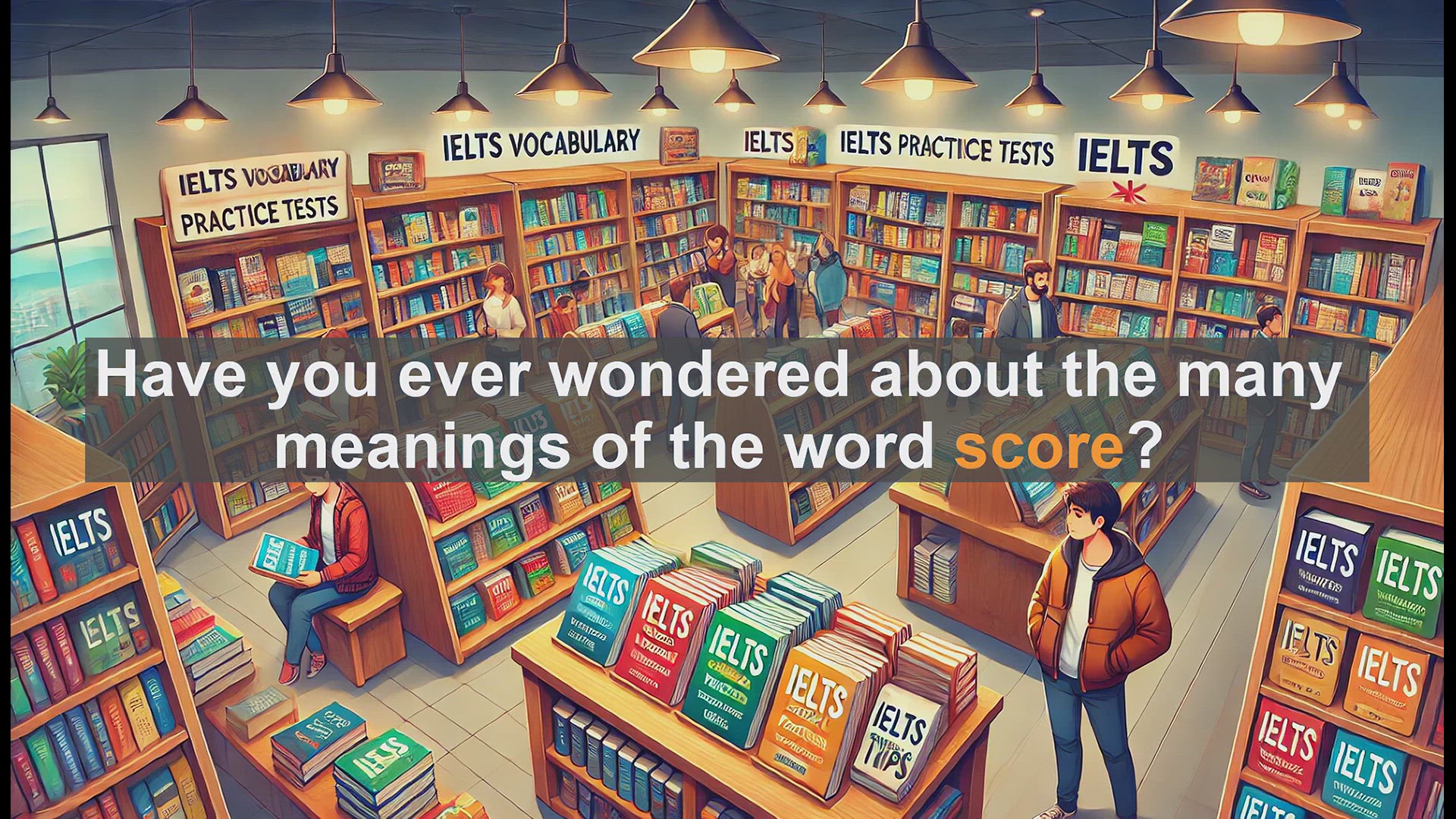 'Video thumbnail for 2500 Must Know IELTS 5.5 Vocabulary - Understanding 'Score': Multiple Meanings and Uses in English'