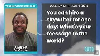 Video thumbnail for Andre has some sage words for his sky message. Very inspiring!