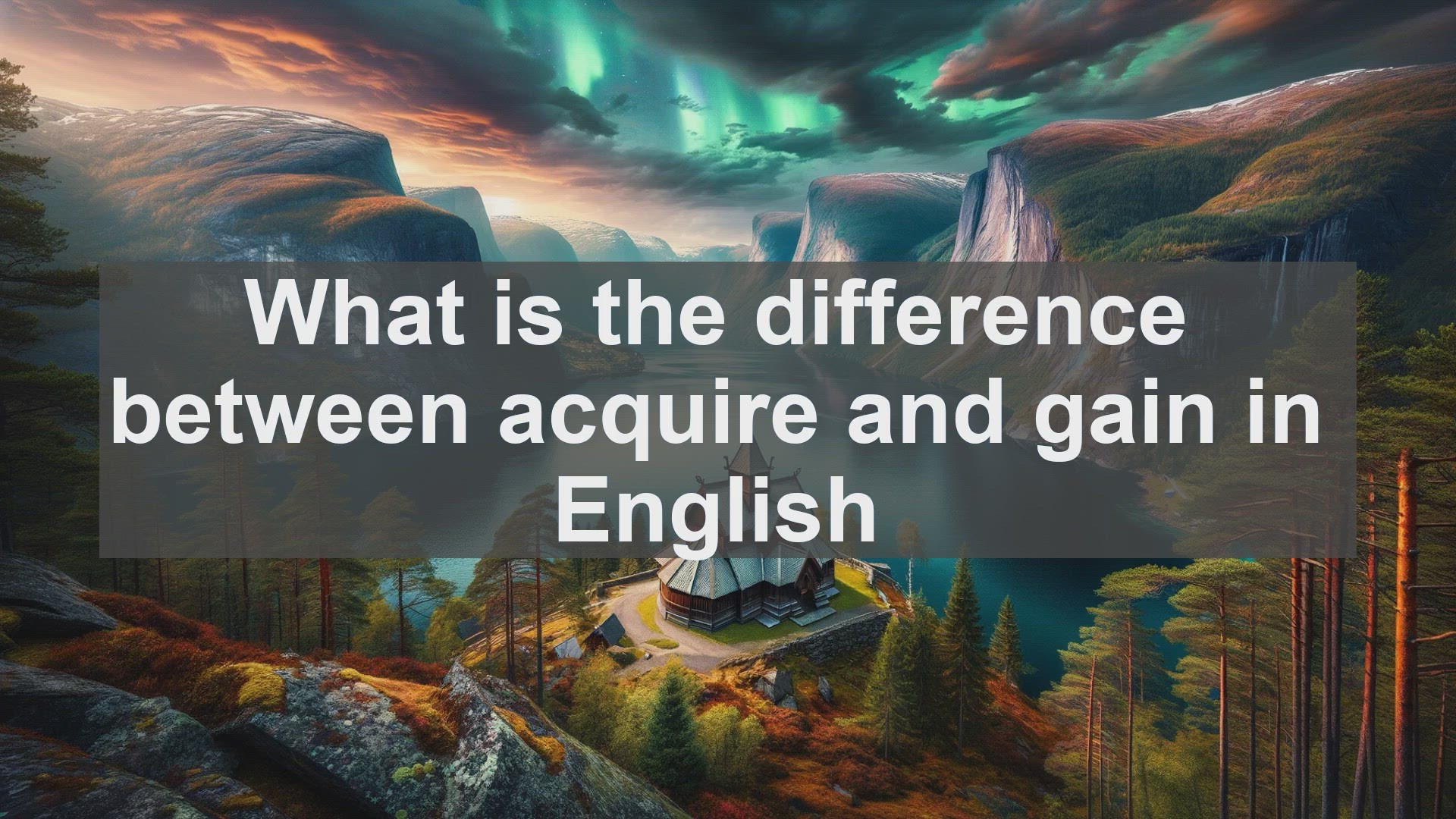 'Video thumbnail for What is the difference between acquire and gain in English?'