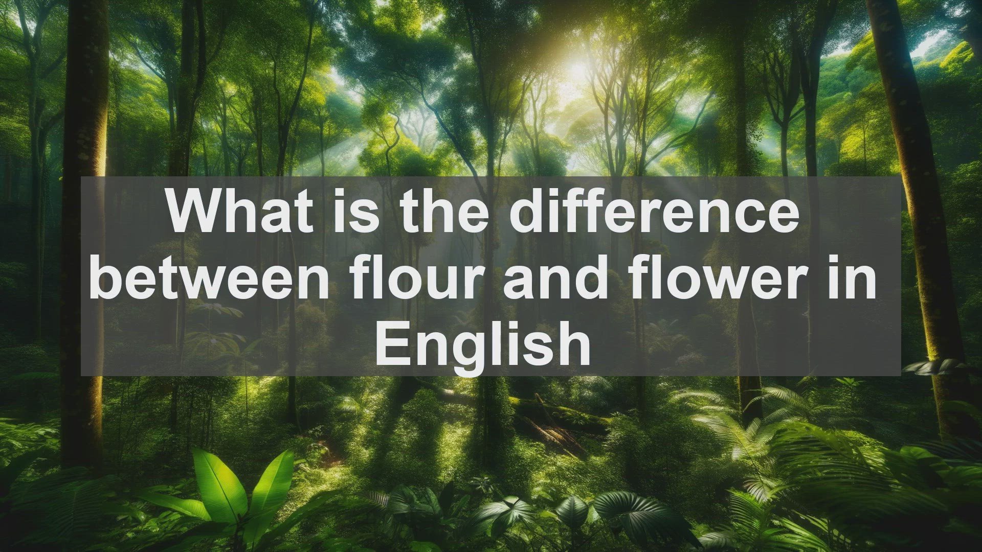 'Video thumbnail for What is the difference between flour and flower in English?'