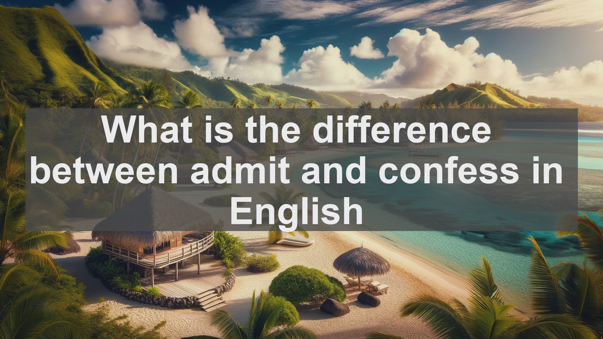 'Video thumbnail for What is the difference between admit and confess in English?'