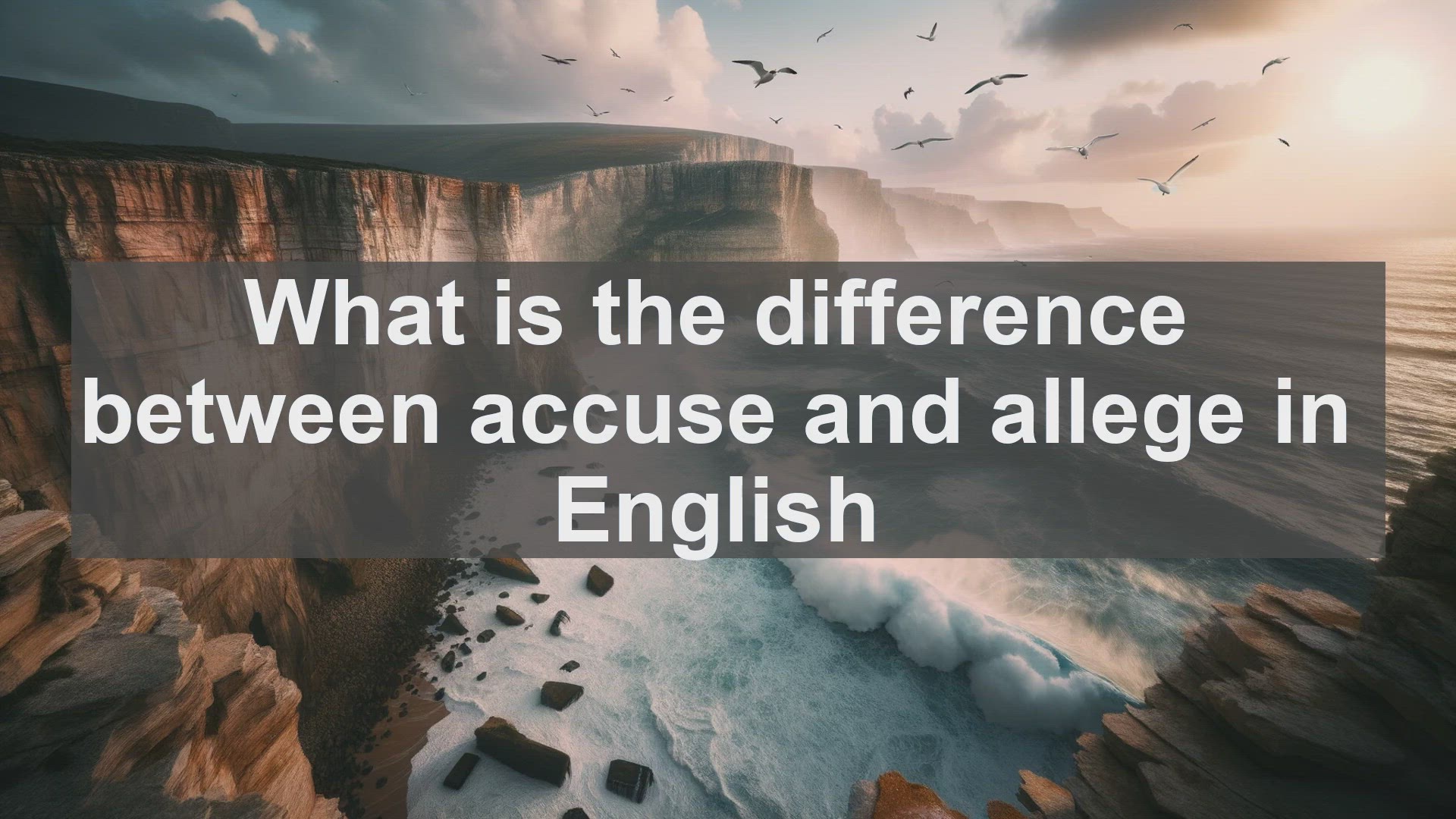 'Video thumbnail for What is the difference between accuse and allege in English?'