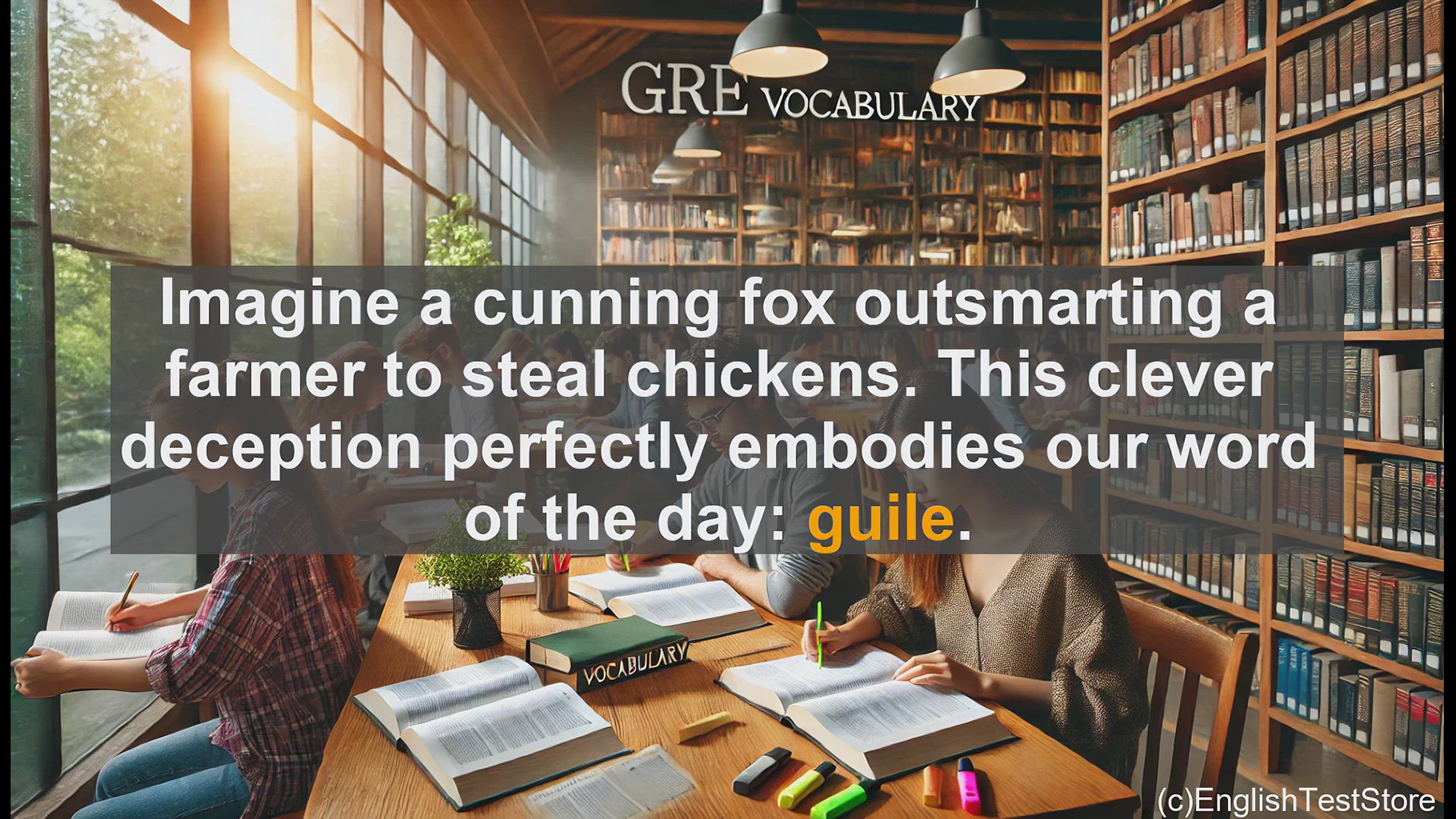 'Video thumbnail for GRE Vocabulary Lesson: The Clever Fox - A Tale of Guile'