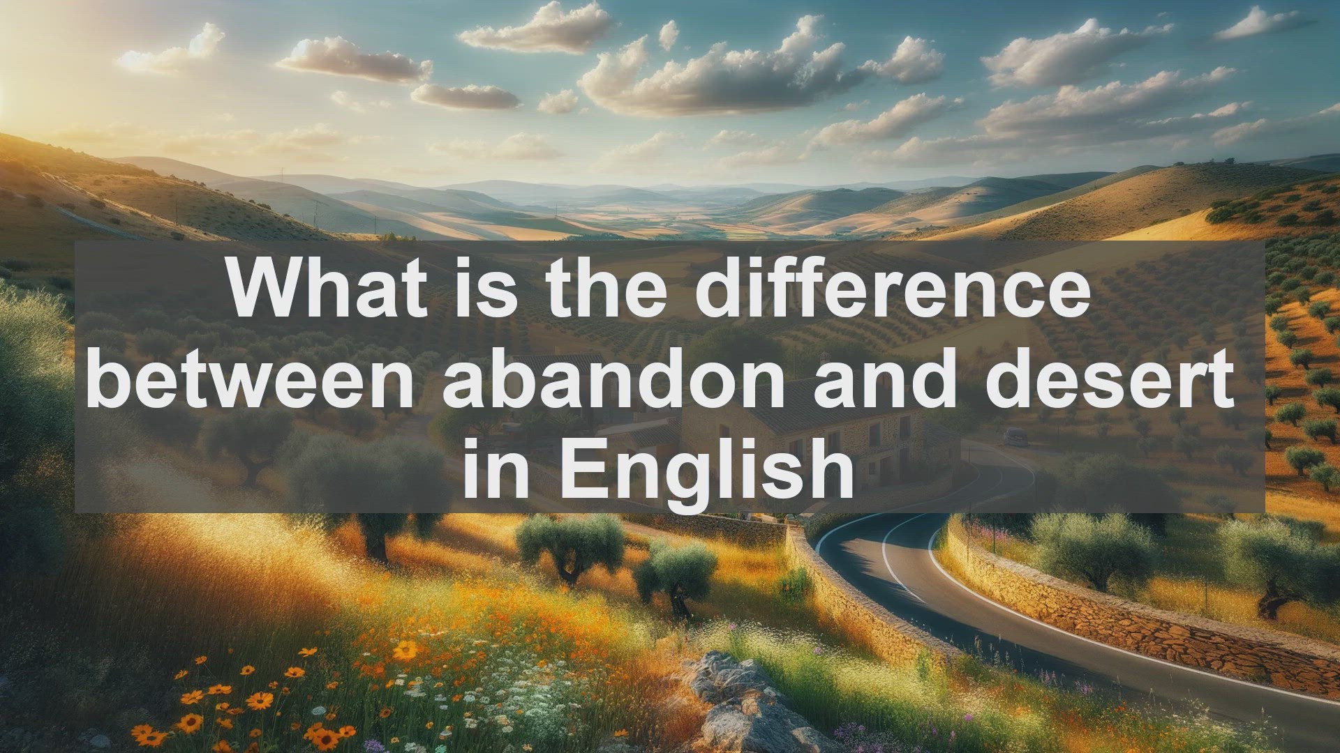 'Video thumbnail for What is the difference between abandon and desert in English?'