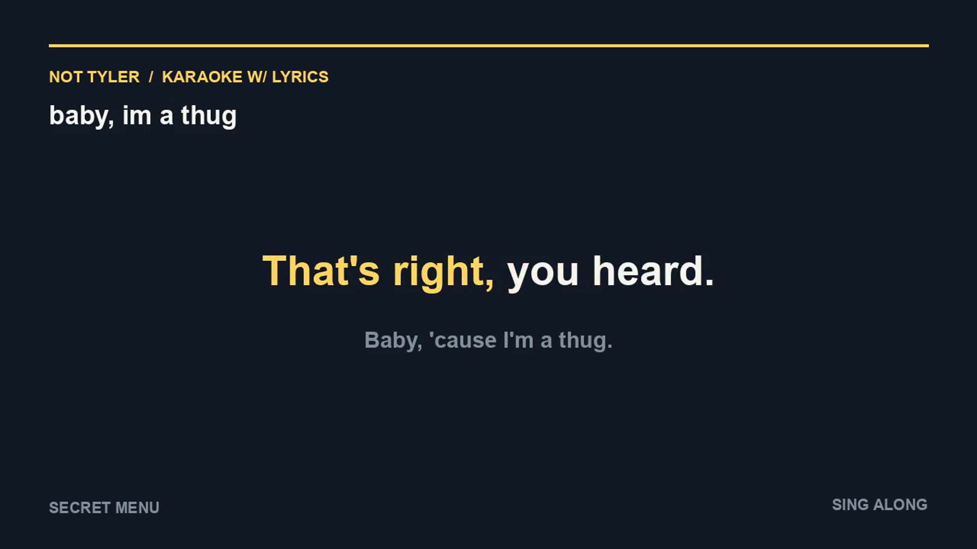 Video thumbnail for baby, im a thug (Karaoke w/ Lyrics)