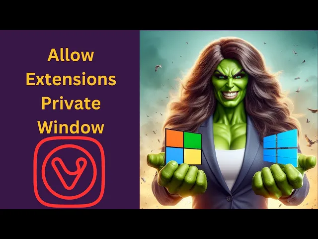'Video thumbnail for How to Allow Extensions in Private (Incognito) Window in Vivaldi on Windows 11 or 10 | GearUpWindows'