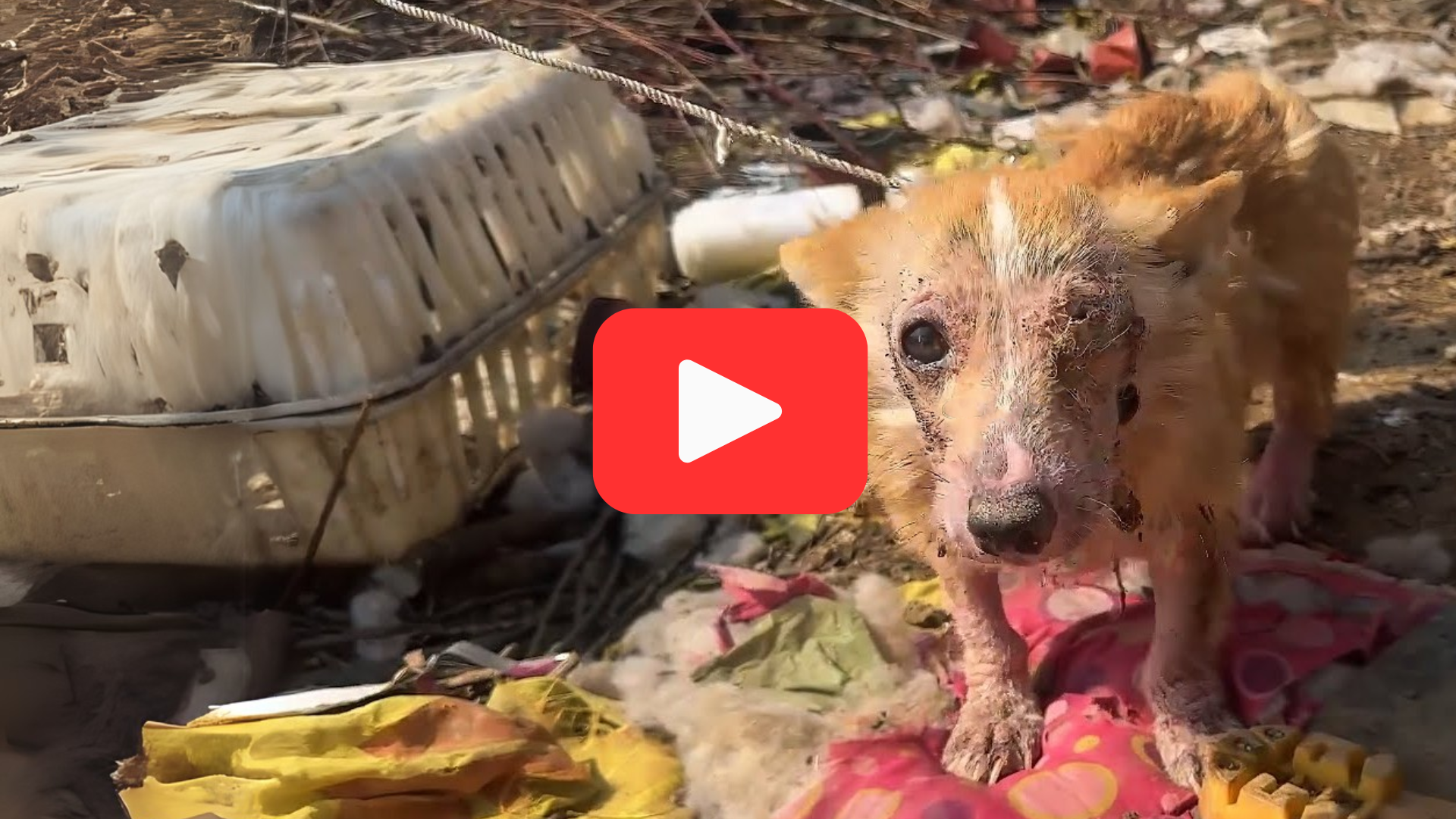 'Video thumbnail for A Dog Abandoned in a Duck Pen—His Struggle to Trust Again Was Heartbreaking'