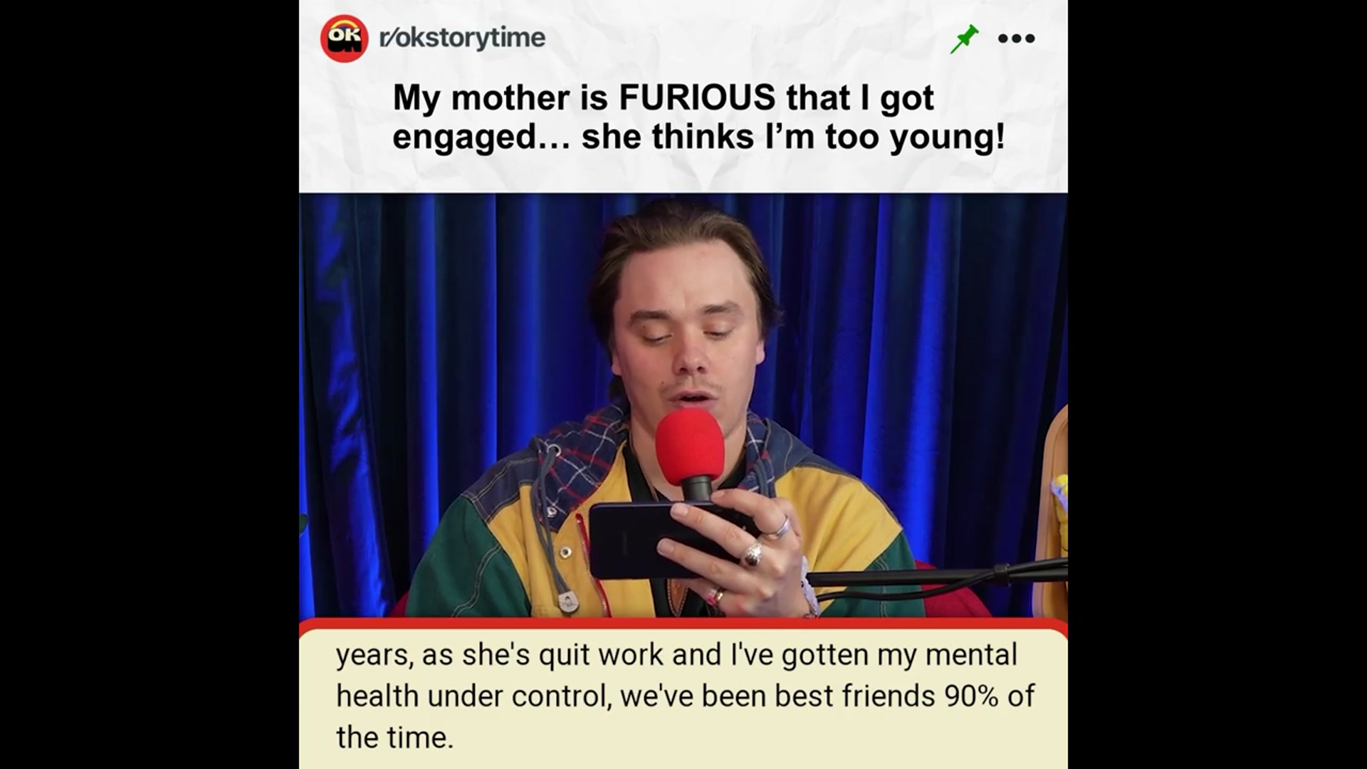 'Video thumbnail for My mother is FURIOUS that I got engaged… she thinks I’m too young! - r/relationships | Reddit Stories'