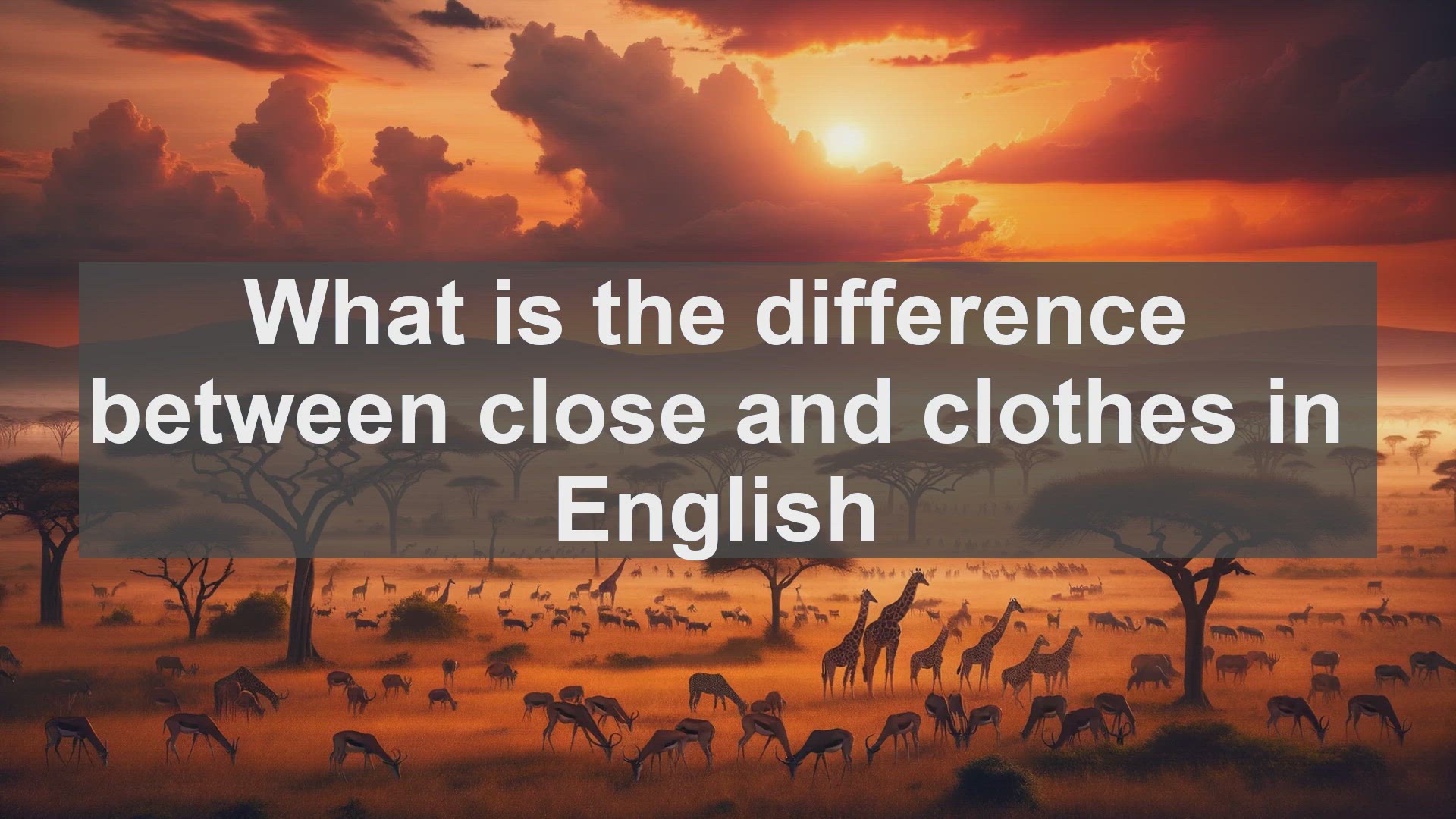 'Video thumbnail for What is the difference between close and clothes in English?'