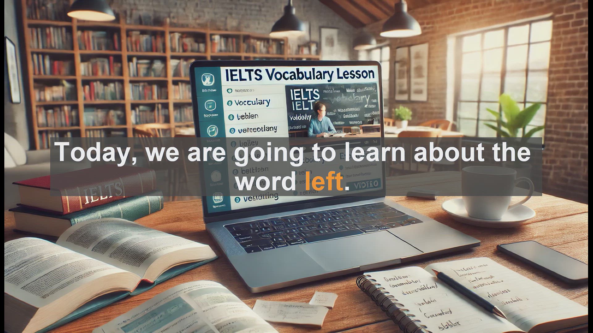 'Video thumbnail for 2500 Must Know IELTS 5.5 Vocabulary - IELTS Vocabulary: Mastering the Word 'Left''
