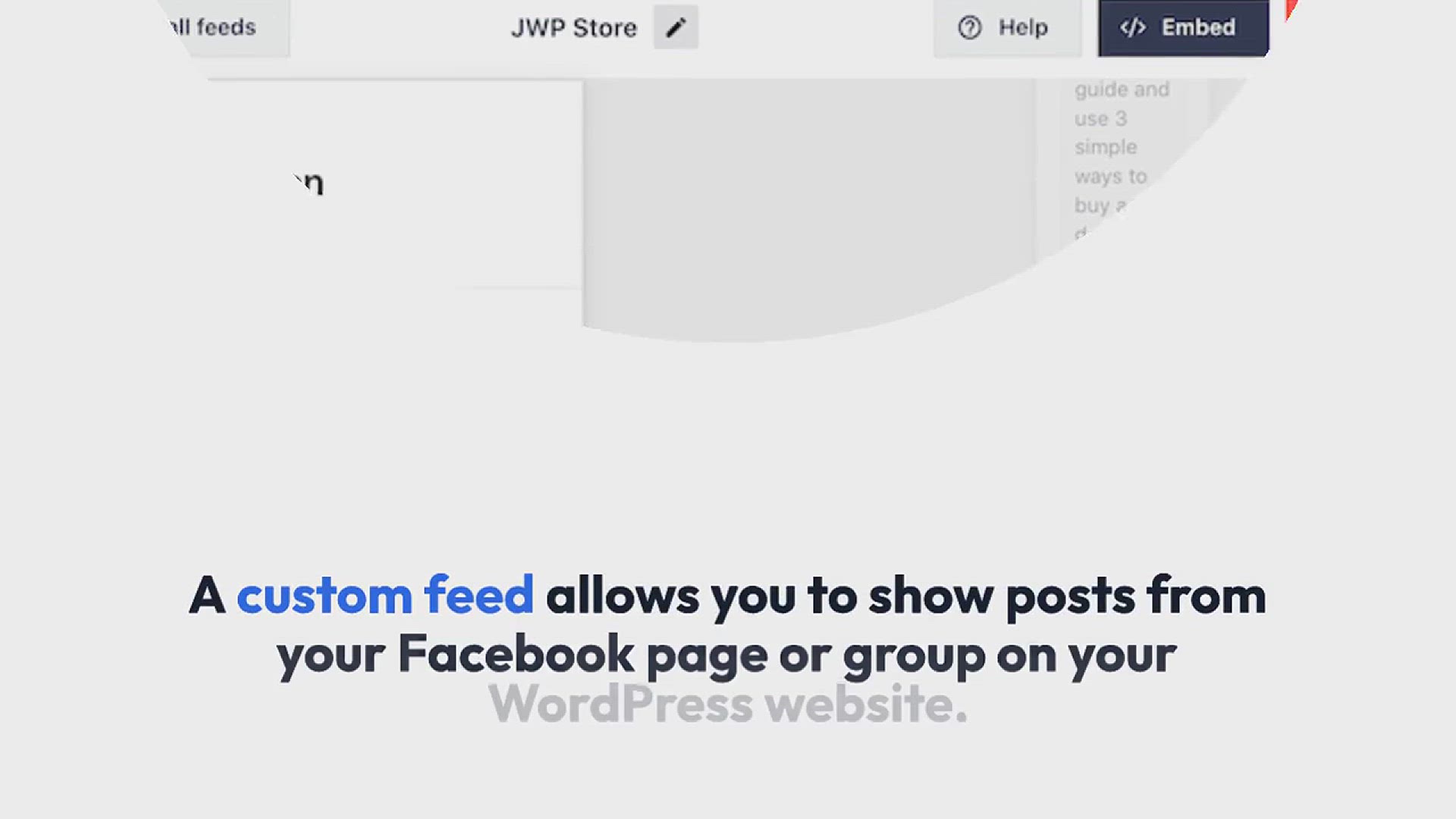 'Video thumbnail for How to Create a Custom Facebook Feed in WordPress'