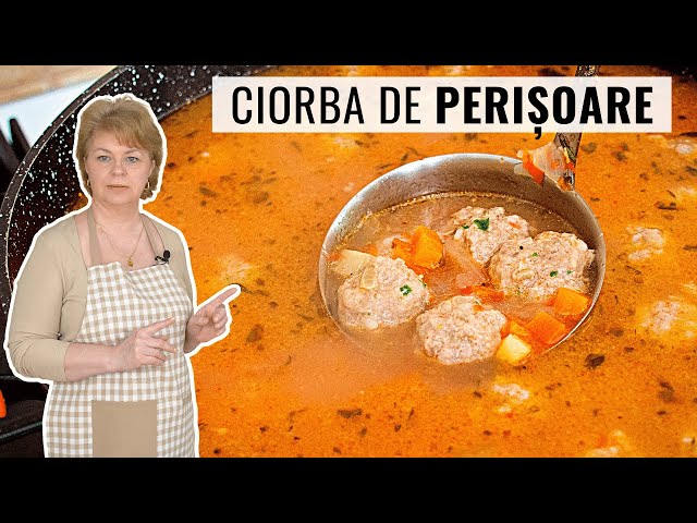 Video thumbnail for 👉 Așa fac eu PERIȘOARE PUFOASE! Rețeta de ciorbă de perișoare din carne amestec, acrită cu borș!