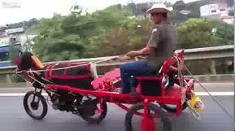 'Video thumbnail for Carroça motorizada não precisa de cavalo'