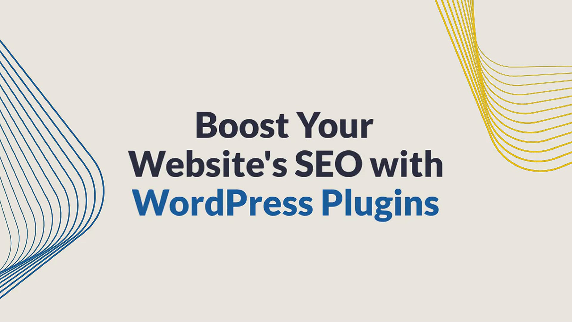 'Video thumbnail for Boost Your Website's SEO with WordPress Plugins'