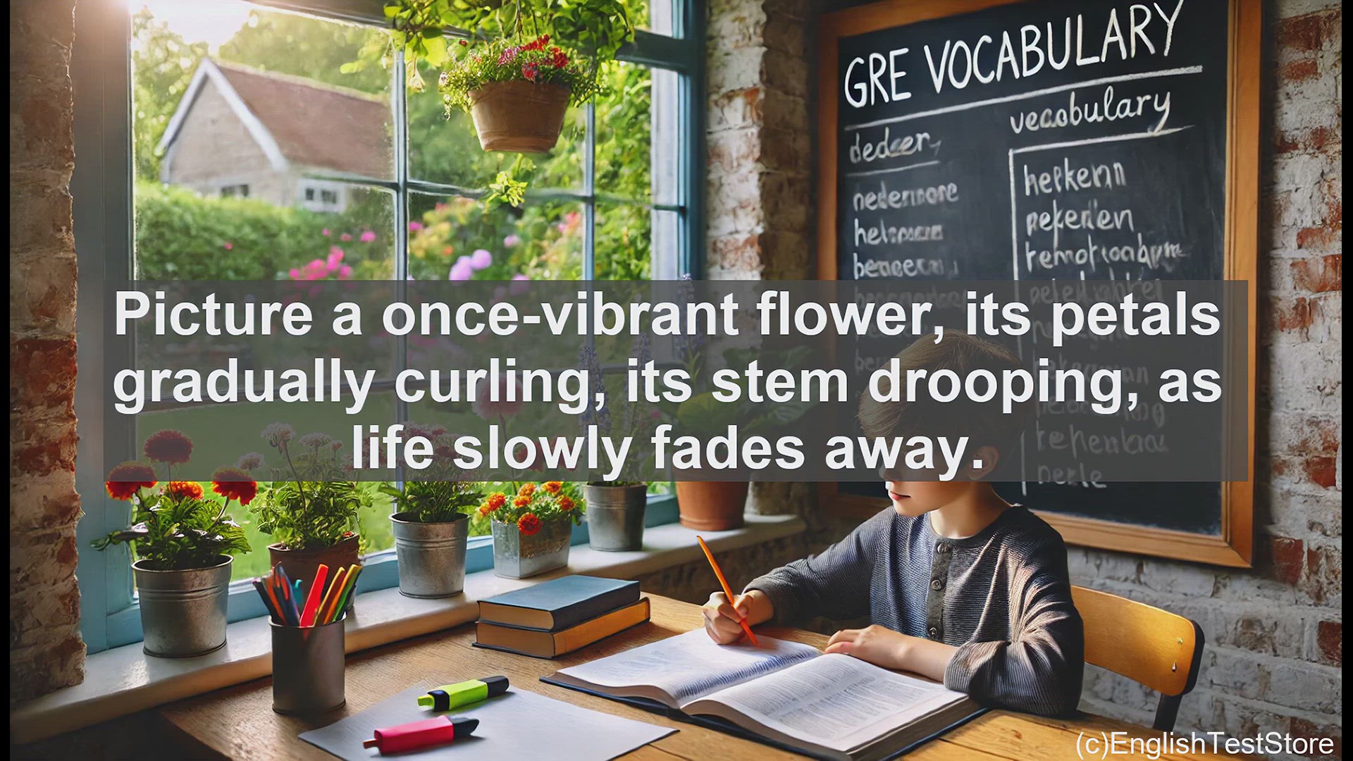 'Video thumbnail for GRE Vocabulary Lesson: The Withering Process - Exploring the Vocabulary Word 'Wither''