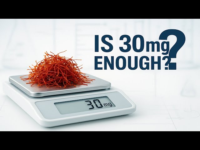 Video thumbnail for The Saffron Dose Secret: Why 30mg is NOT Enough (Find Your True Dose)