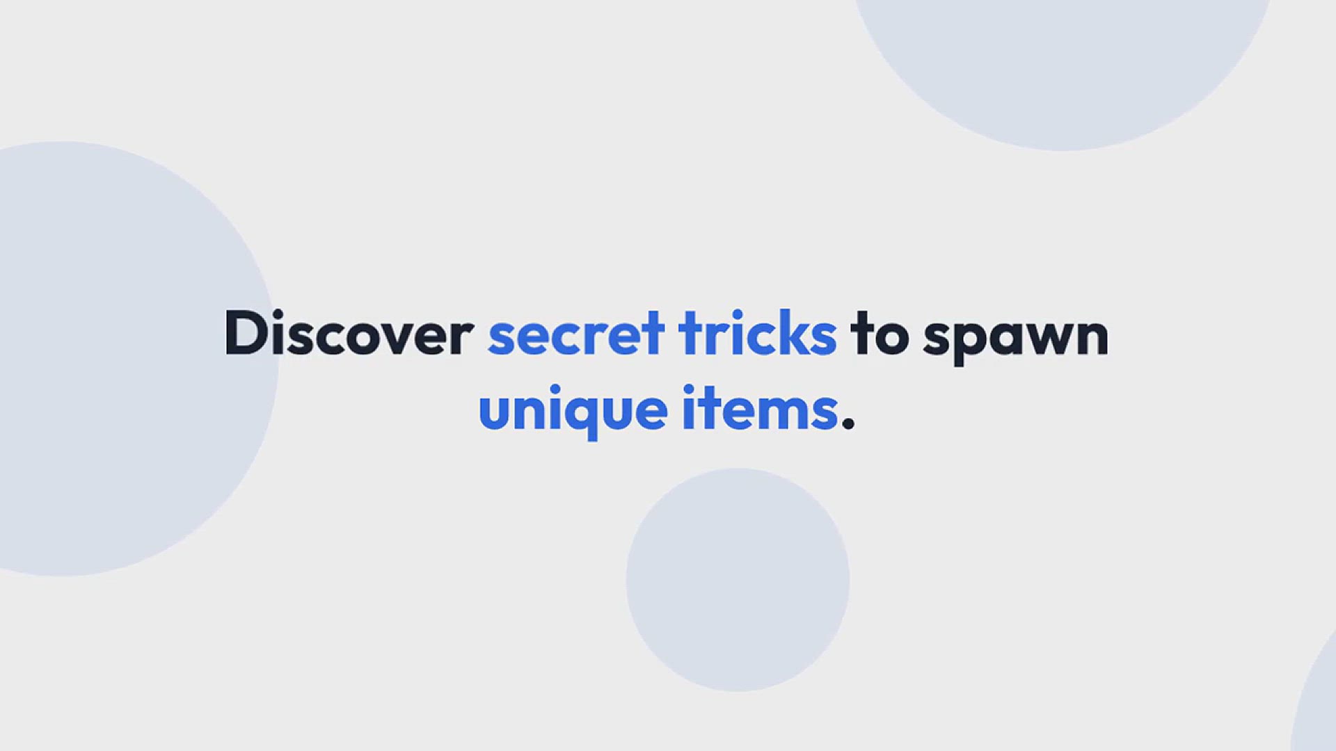 Video thumbnail for Minecraft Item Spawn Secrets