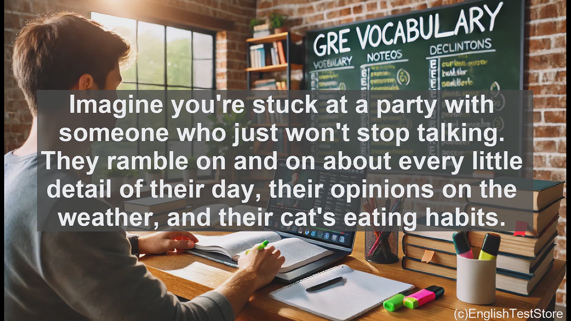 'Video thumbnail for GRE Vocabulary Lesson: Garrulity - The Art of Excessive Talking'