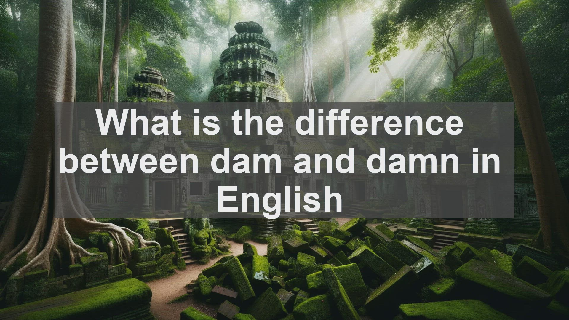 'Video thumbnail for What is the difference between dam and damn in English?'