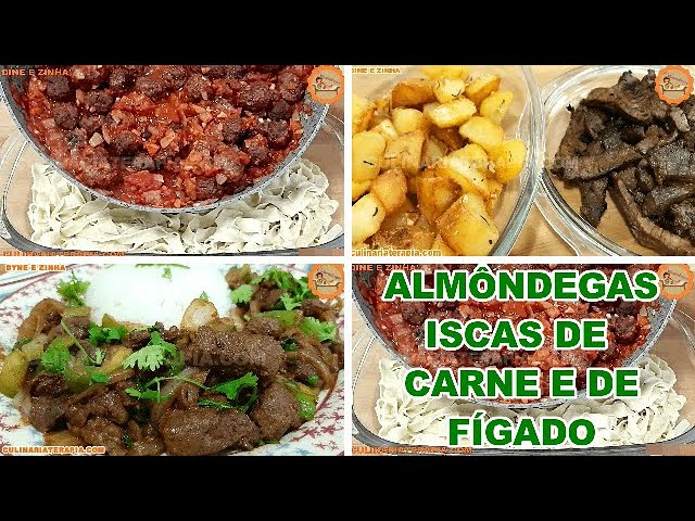 'Video thumbnail for Receitas Fáceis de Petiscos: Almôndega, Iscas de Carne com Batatas e Iscas de Fígado Aceboladas'