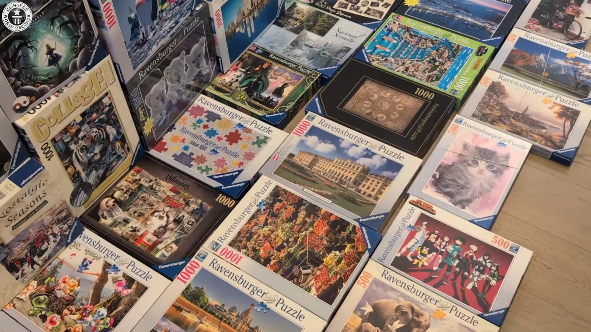 Video thumbnail for Largest collection of jigsaw puzzles