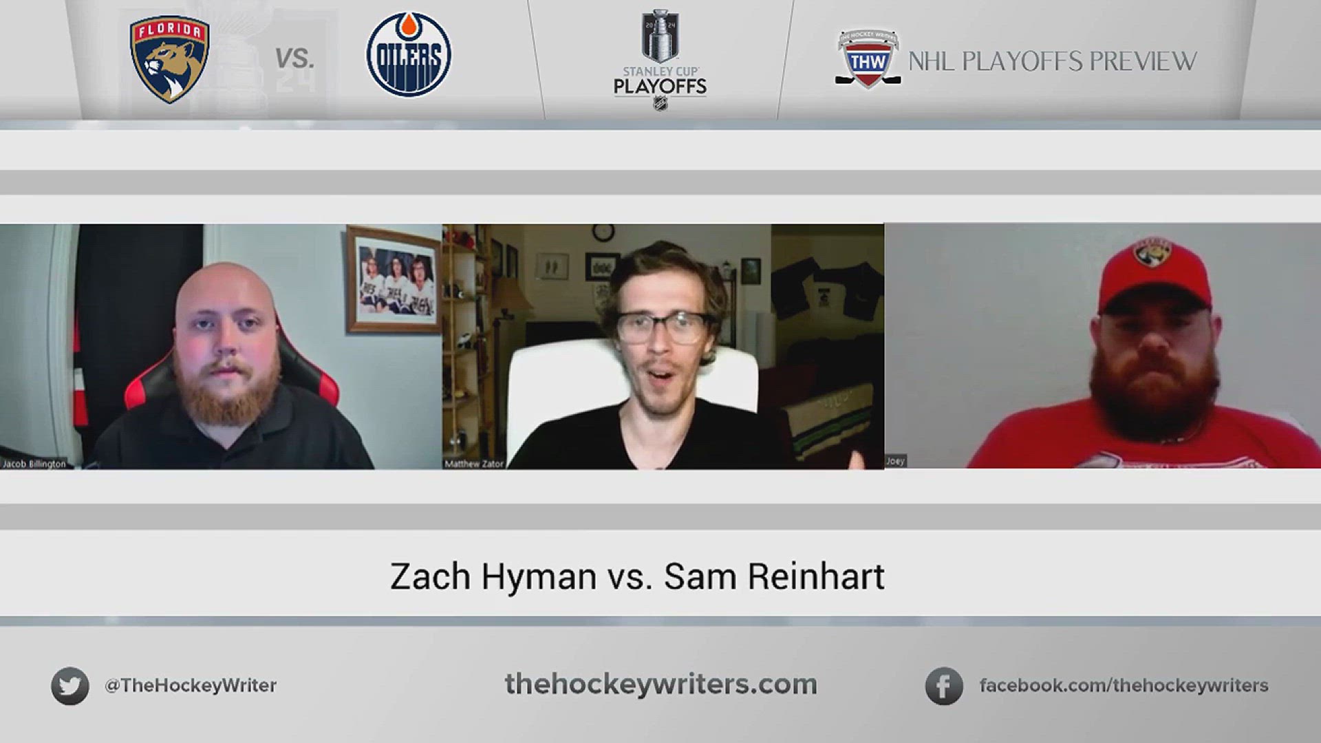 'Video thumbnail for 2024 Stanley Cup Final Matchups - Zach Hyman vs. Sam Reinhart'