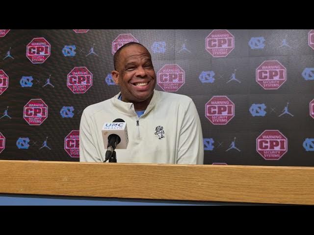 Video thumbnail for #UNC coach Hubert Davis pre-Kansas press conference