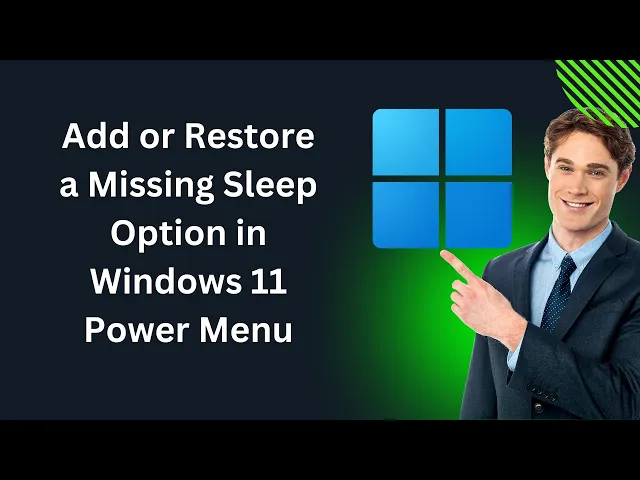 'Video thumbnail for How to Add or Restore a Missing Sleep Option in Windows 11 Power Menu | GearUpWindows Tutorial'
