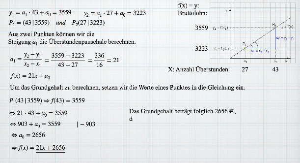 'Video thumbnail for Lineare Funktion Textaufgabe Gehalt'