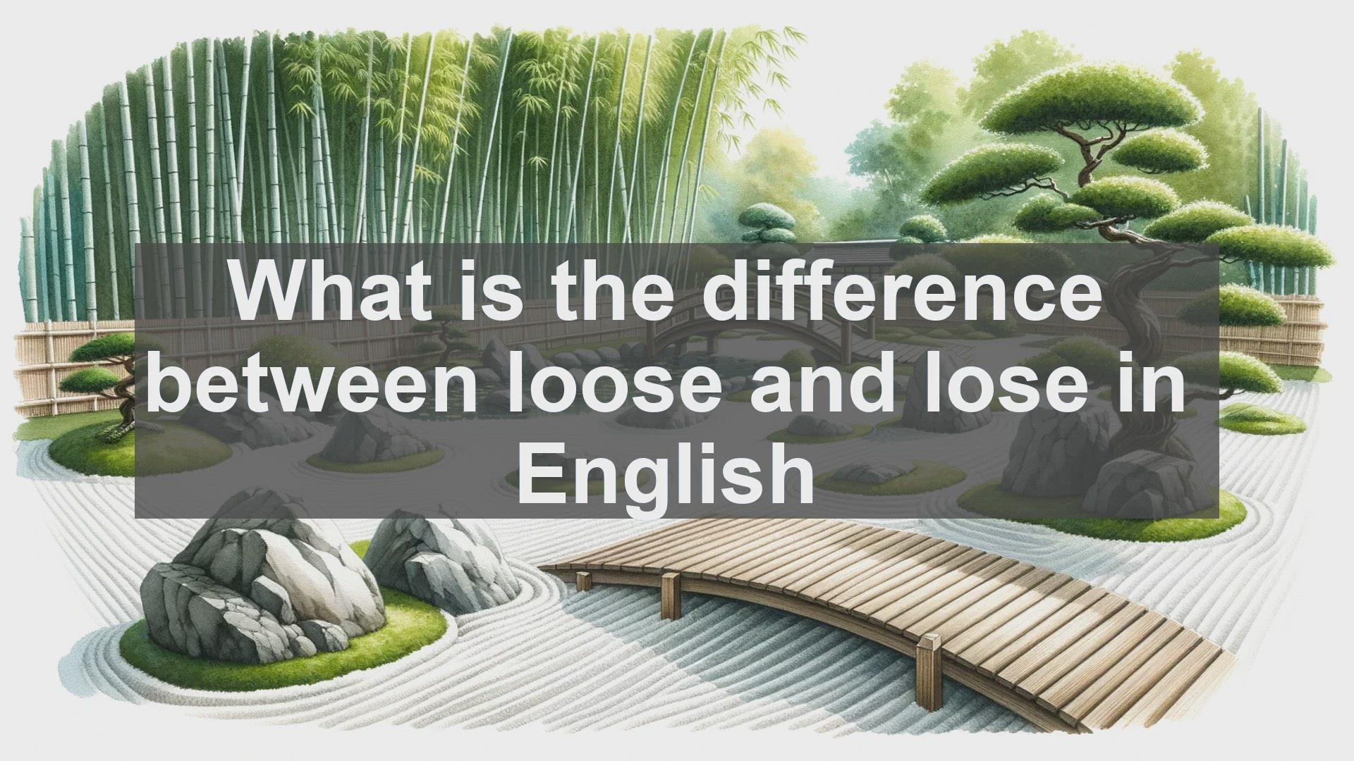 'Video thumbnail for What is the difference between loose and lose in English?'