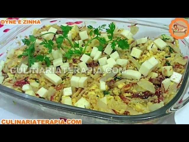 'Video thumbnail for Farofa de Cebola Amanteigada com Carne Seca - Receita Fácil @Culinariaterapia'