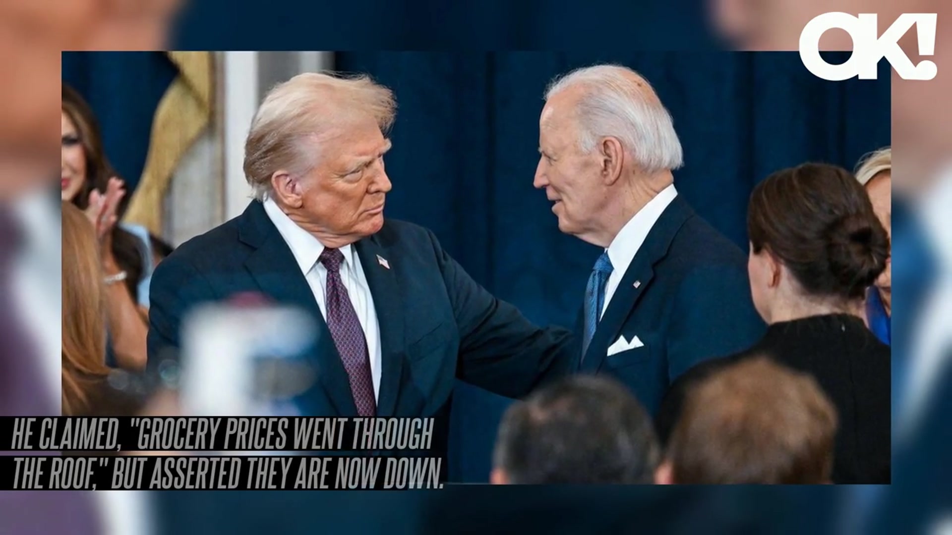 'Video thumbnail for Donald Trump Continues to Blame Joe Biden for Escalated Grocery Prices as Critics Call the President a 'Liar''