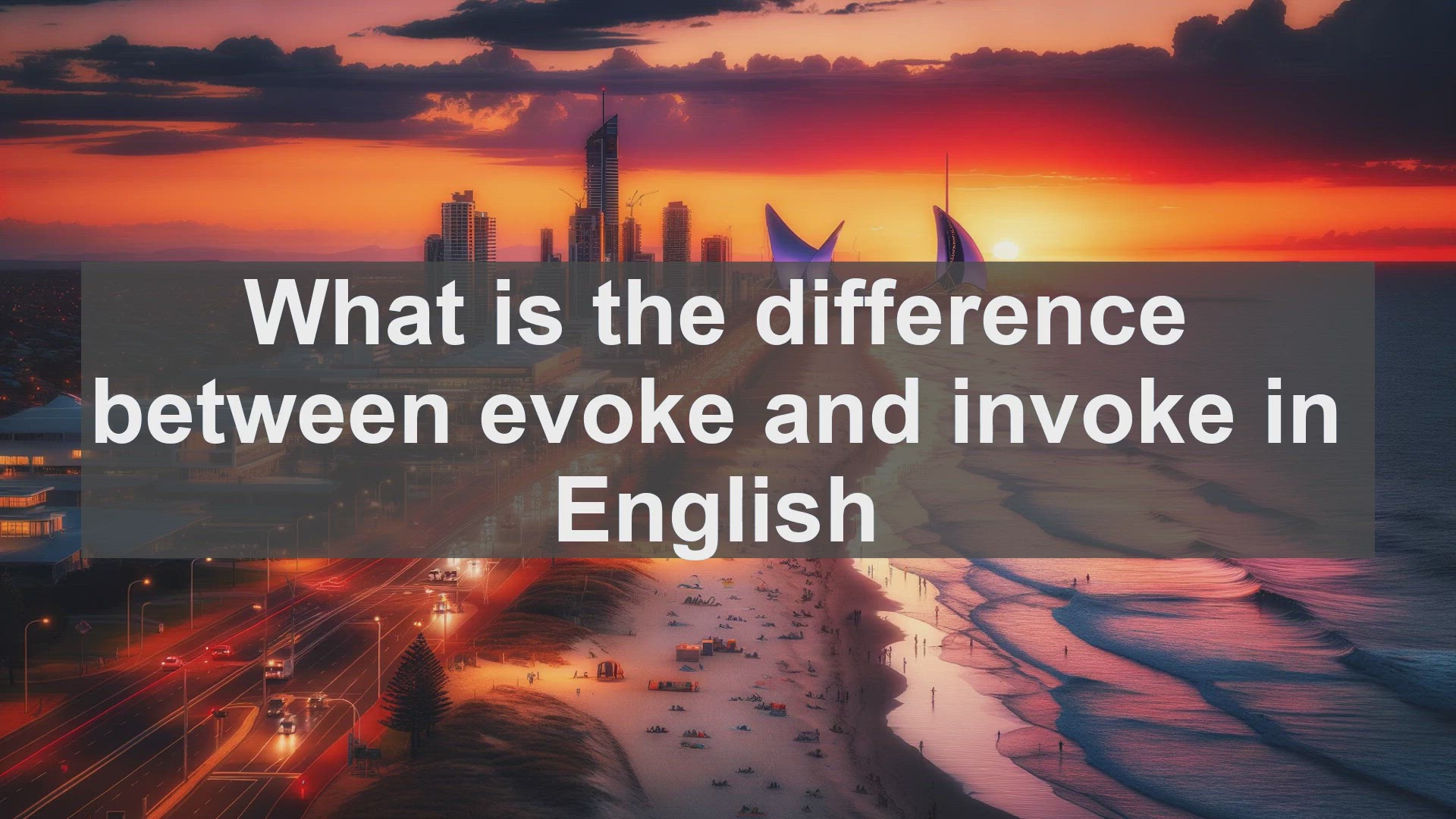 'Video thumbnail for What is the difference between evoke and invoke in English?'