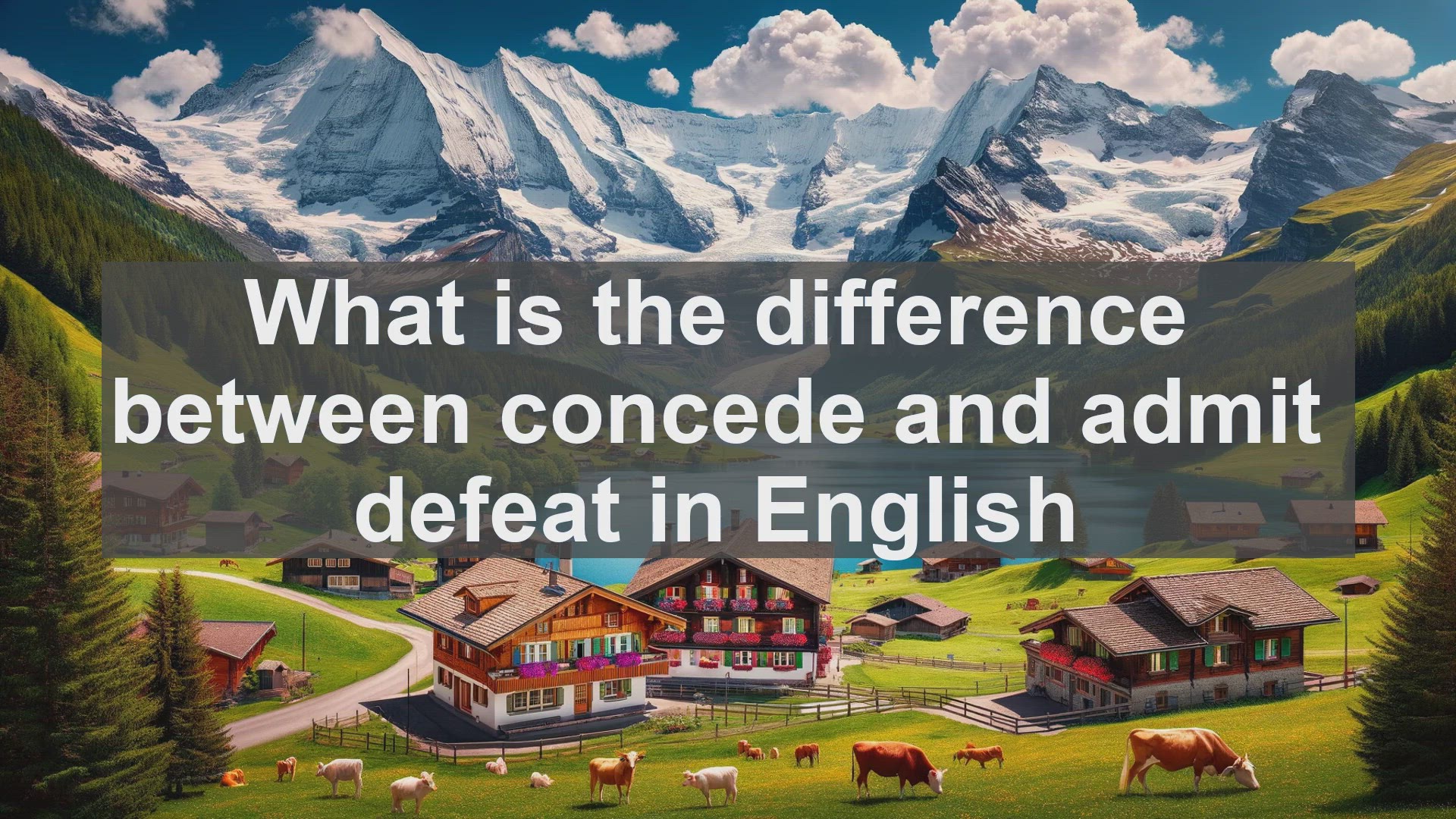 'Video thumbnail for What is the difference between concede and admit defeat in English?'