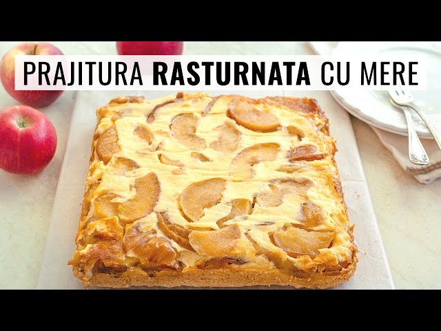 'Video thumbnail for Cu cremă de smântână care îmbracă merele ca o budincă! Cea mai bună prăjitură răsturnată cu mere.'