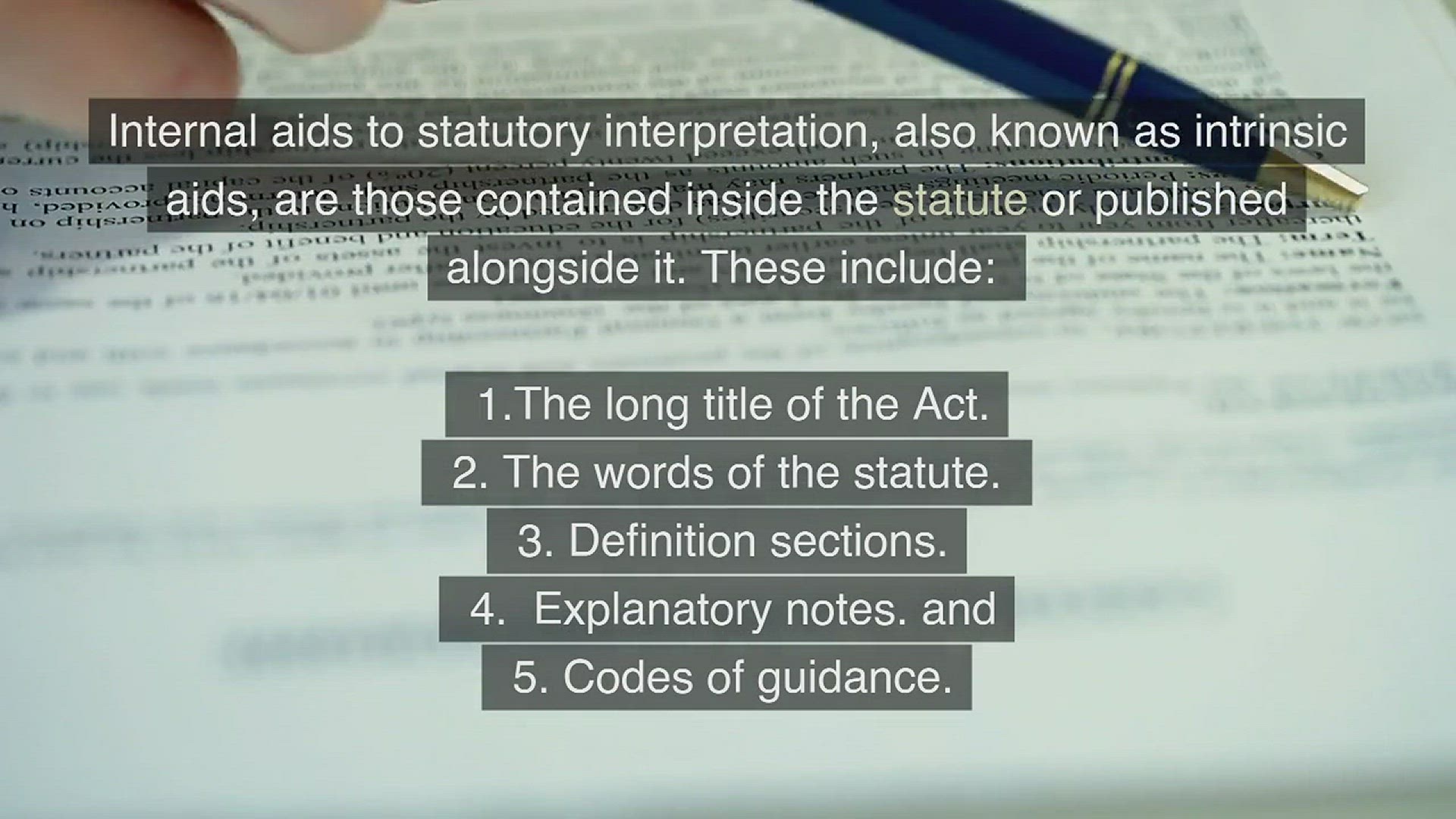 Video thumbnail for Intrinsic aids to statutory interpretation
