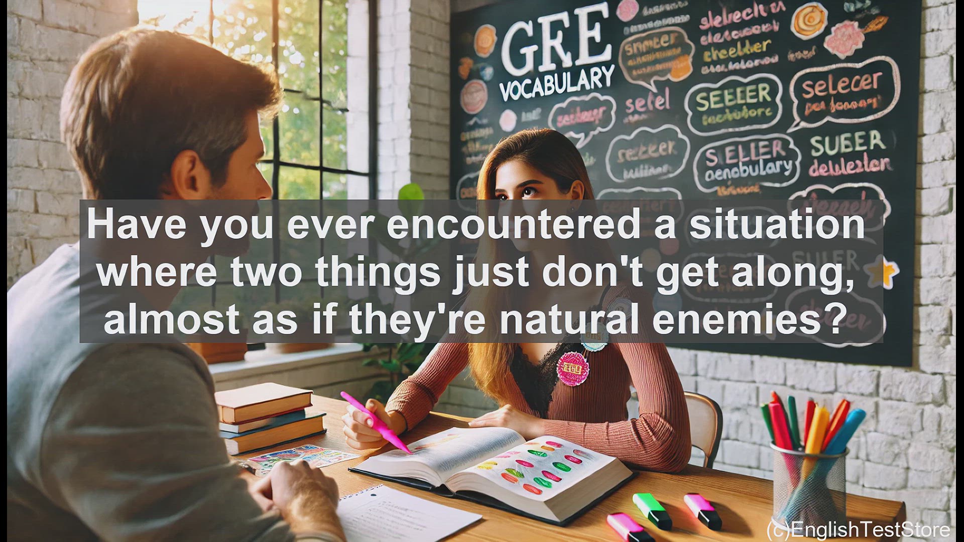 'Video thumbnail for GRE Vocabulary Lesson: Inimical - Exploring Hostile Relationships'