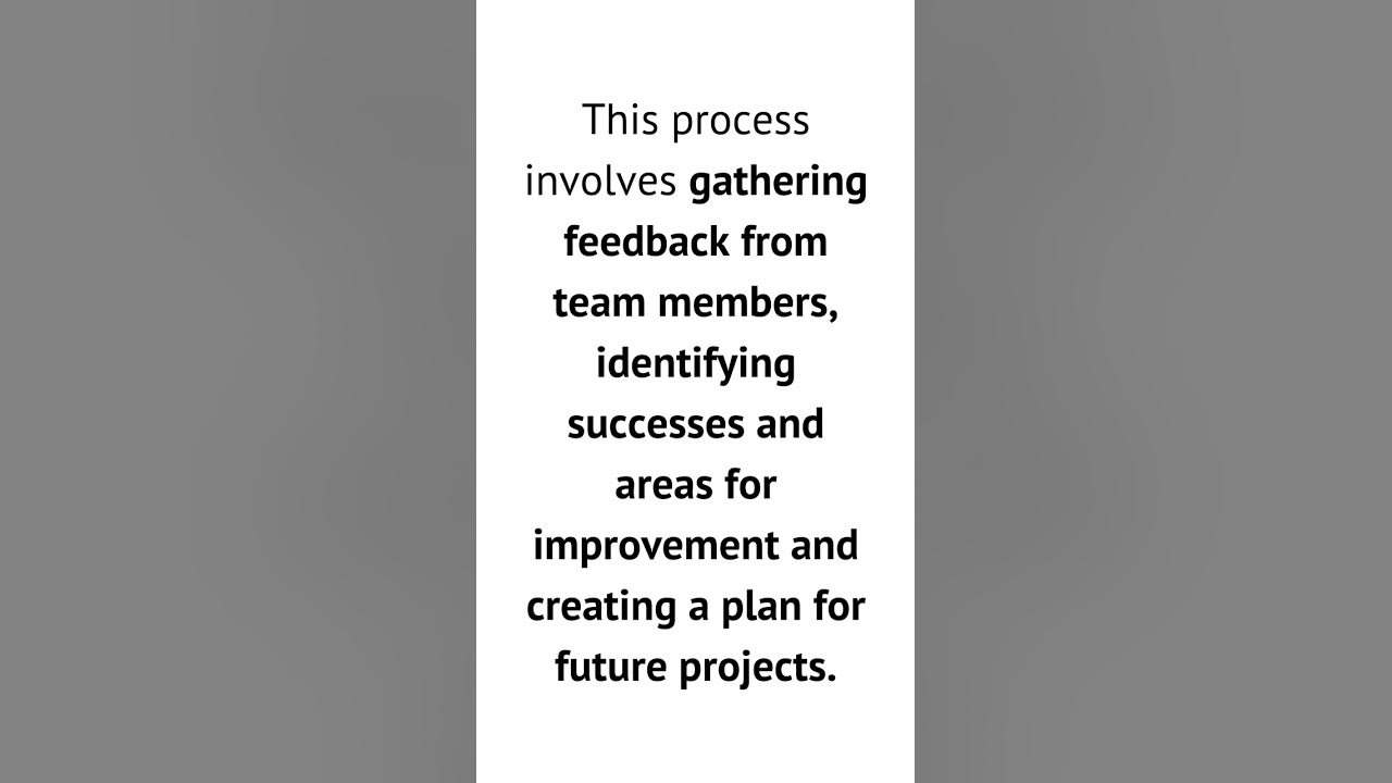 Video thumbnail for What is retrospective? #projectmanagement #terminologies #education #study #students #shorts #short