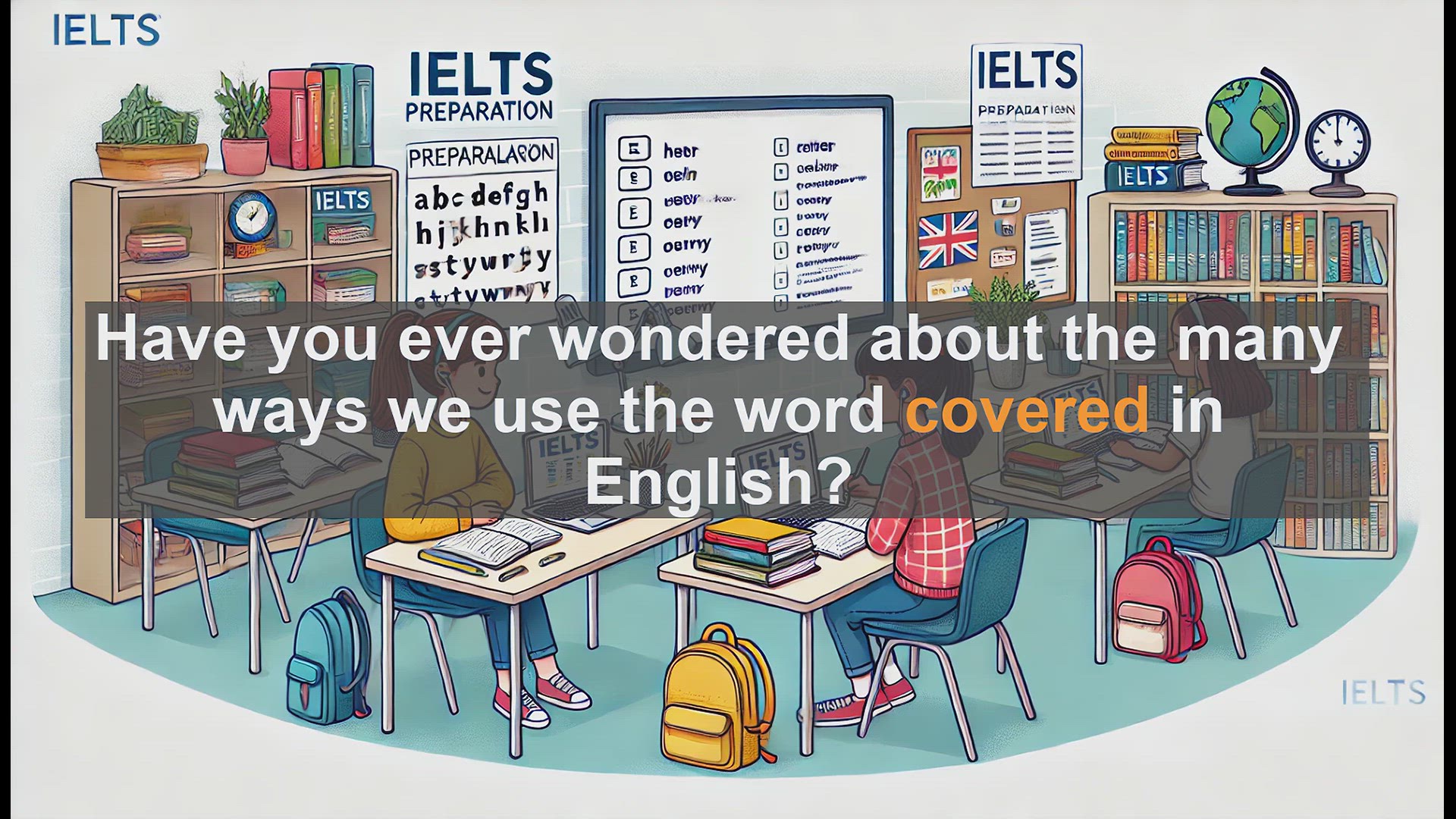 'Video thumbnail for 2500 Must Know IELTS 5.5 Vocabulary - Understanding the Word 'Covered' for IELTS Success'