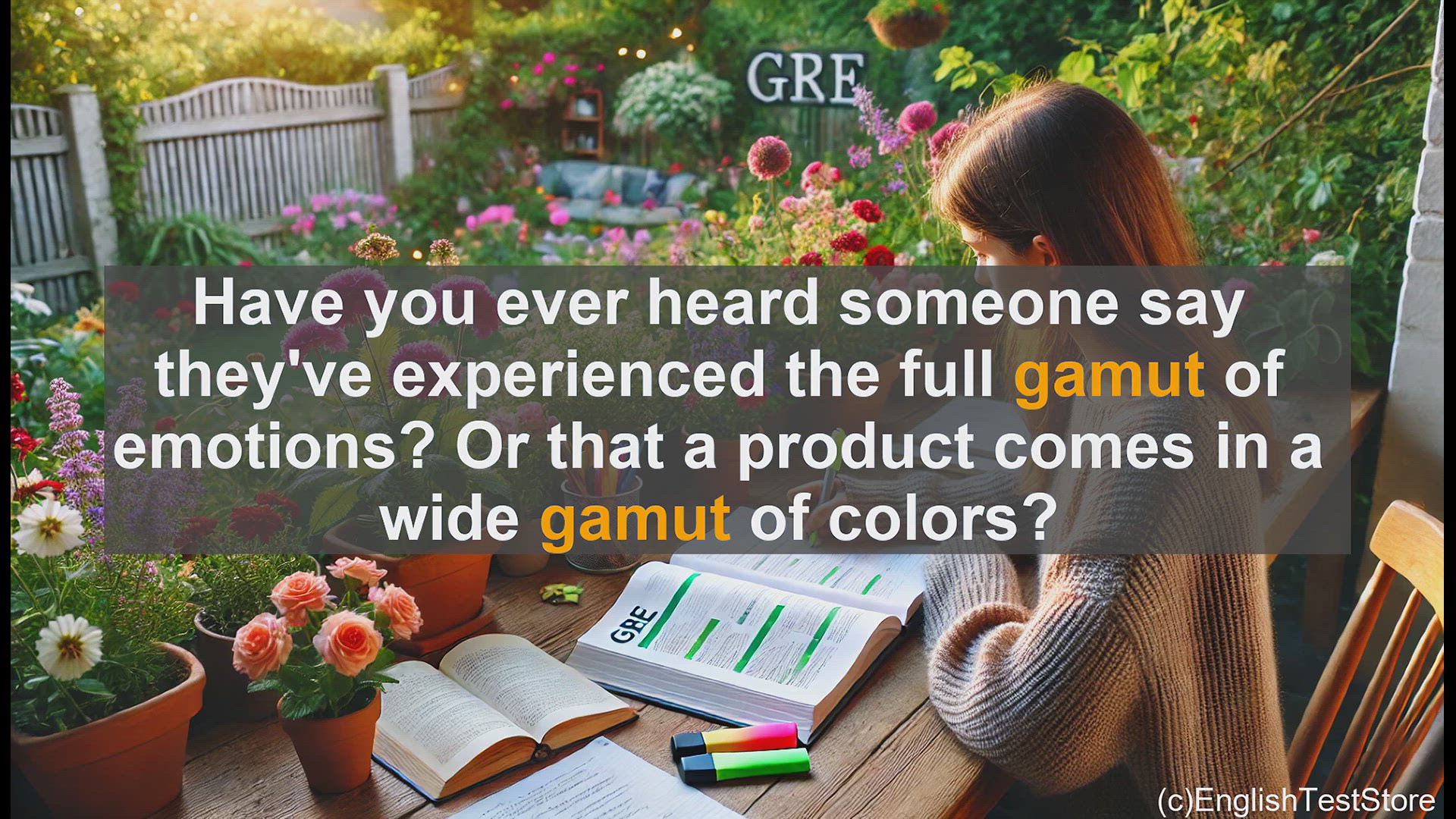 'Video thumbnail for GRE Vocabulary Lesson: Exploring the Versatile Word 'Gamut''