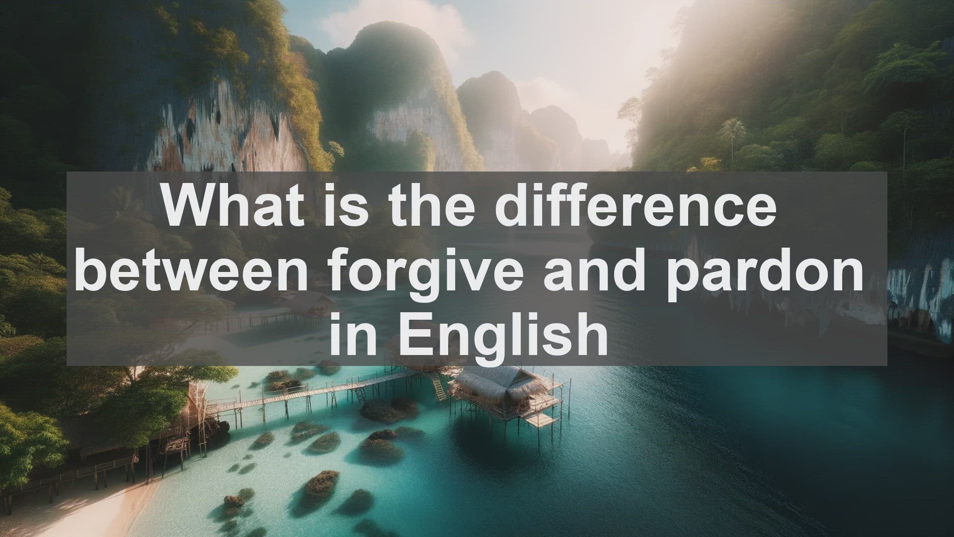 'Video thumbnail for What is the difference between forgive and pardon in English?'