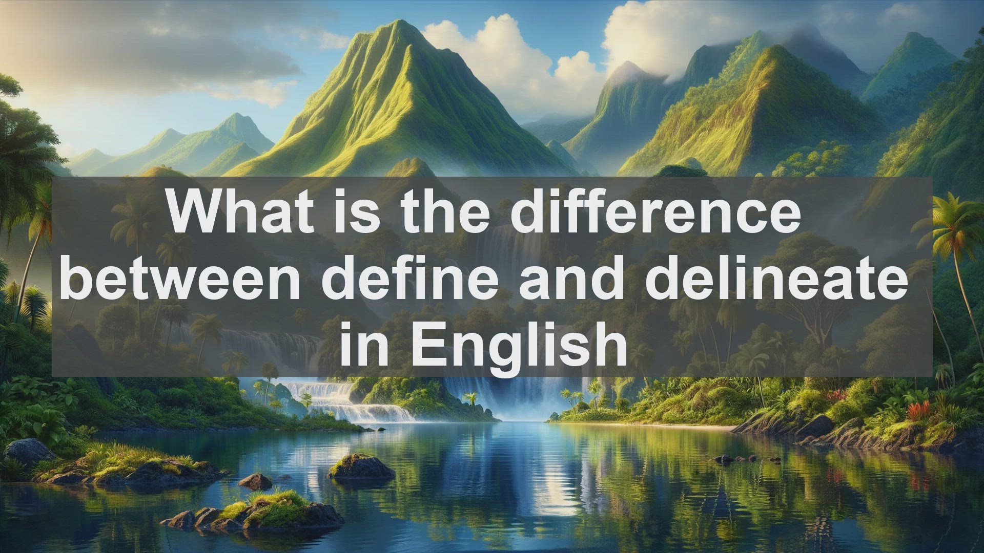 'Video thumbnail for What is the difference between define and delineate in English?'