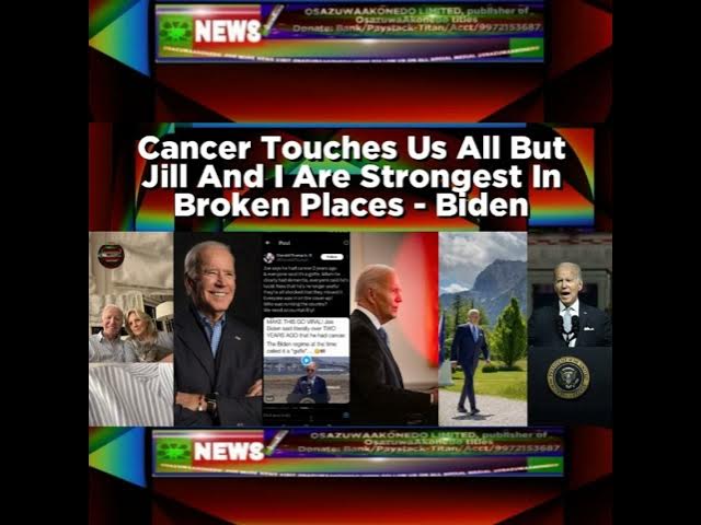 'Video thumbnail for Cancer Touches Us All But Jill And I Are Strongest In Broken Places - Biden'