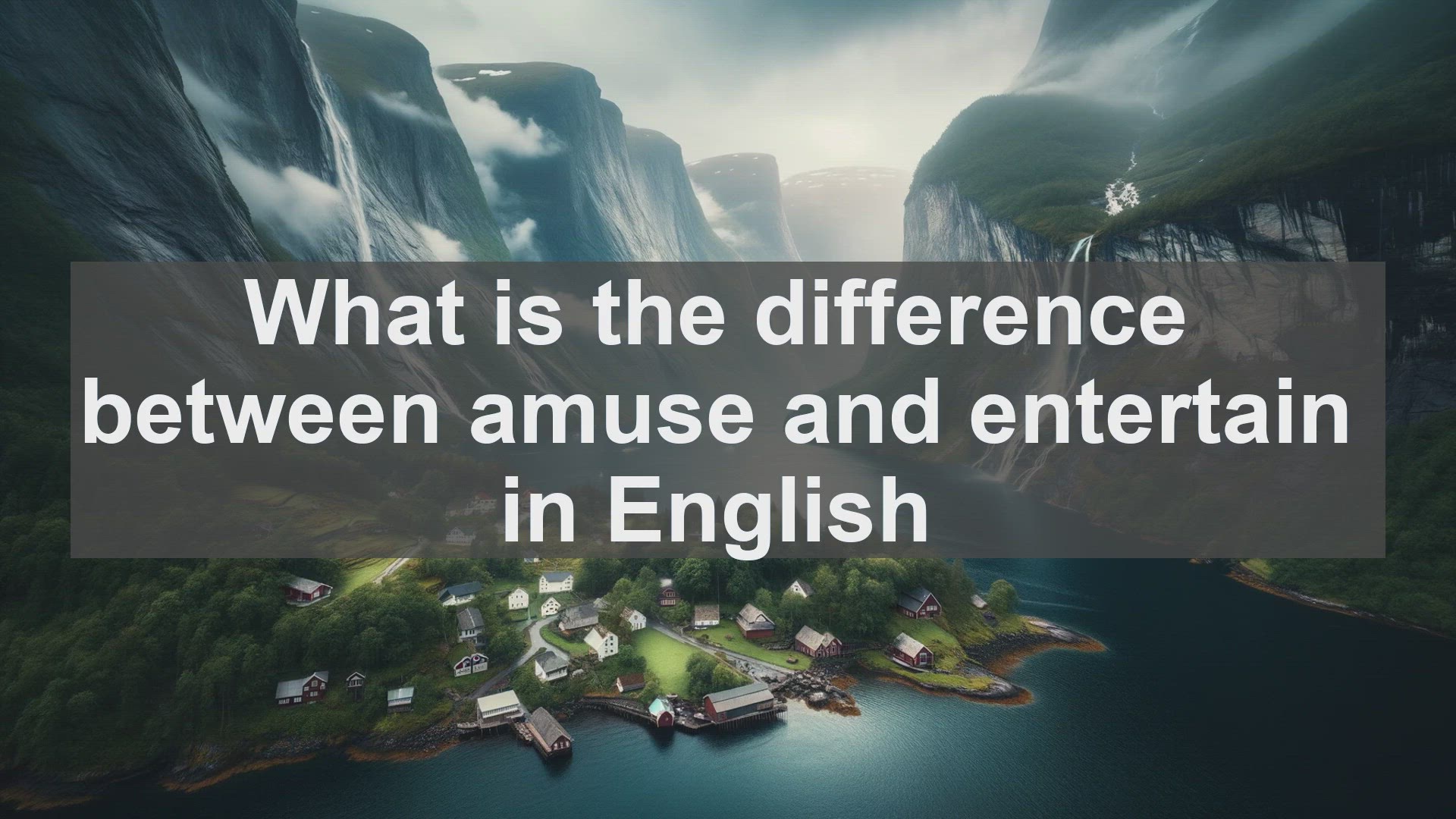 'Video thumbnail for What is the difference between amuse and entertain in English?'
