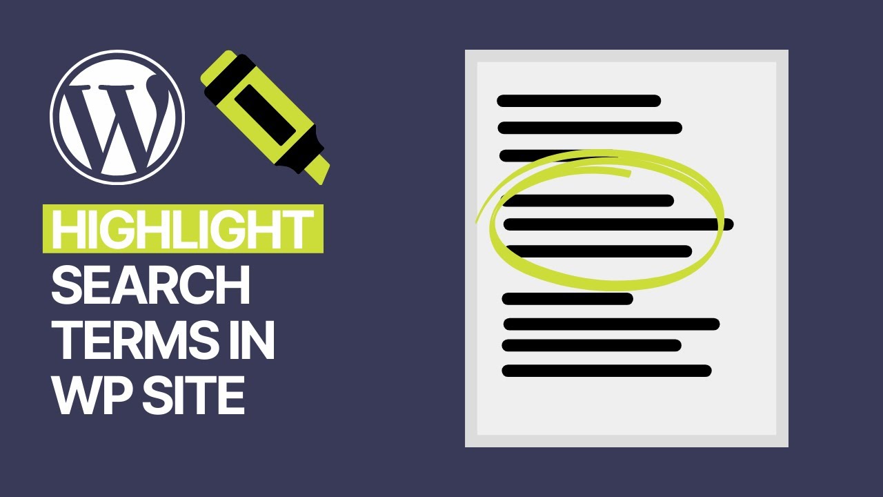 'Video thumbnail for How To Highlight Search Terms In WordPress Website For Free_ Tutorial 🖍'