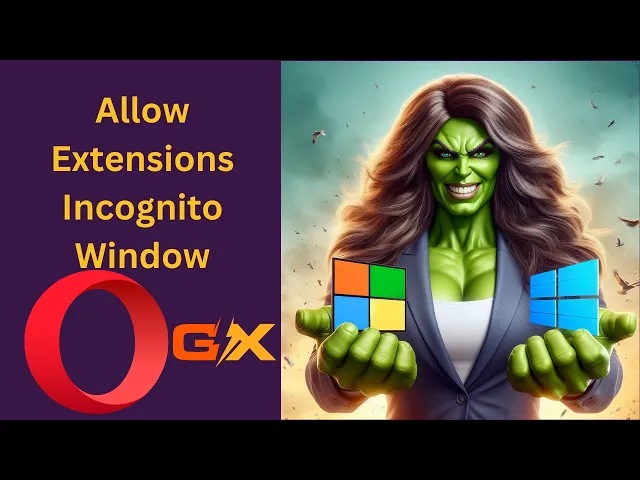 'Video thumbnail for How to Allow Extensions in Private (Incognito) Windows in Opera GX on Windows 11 or 10?'