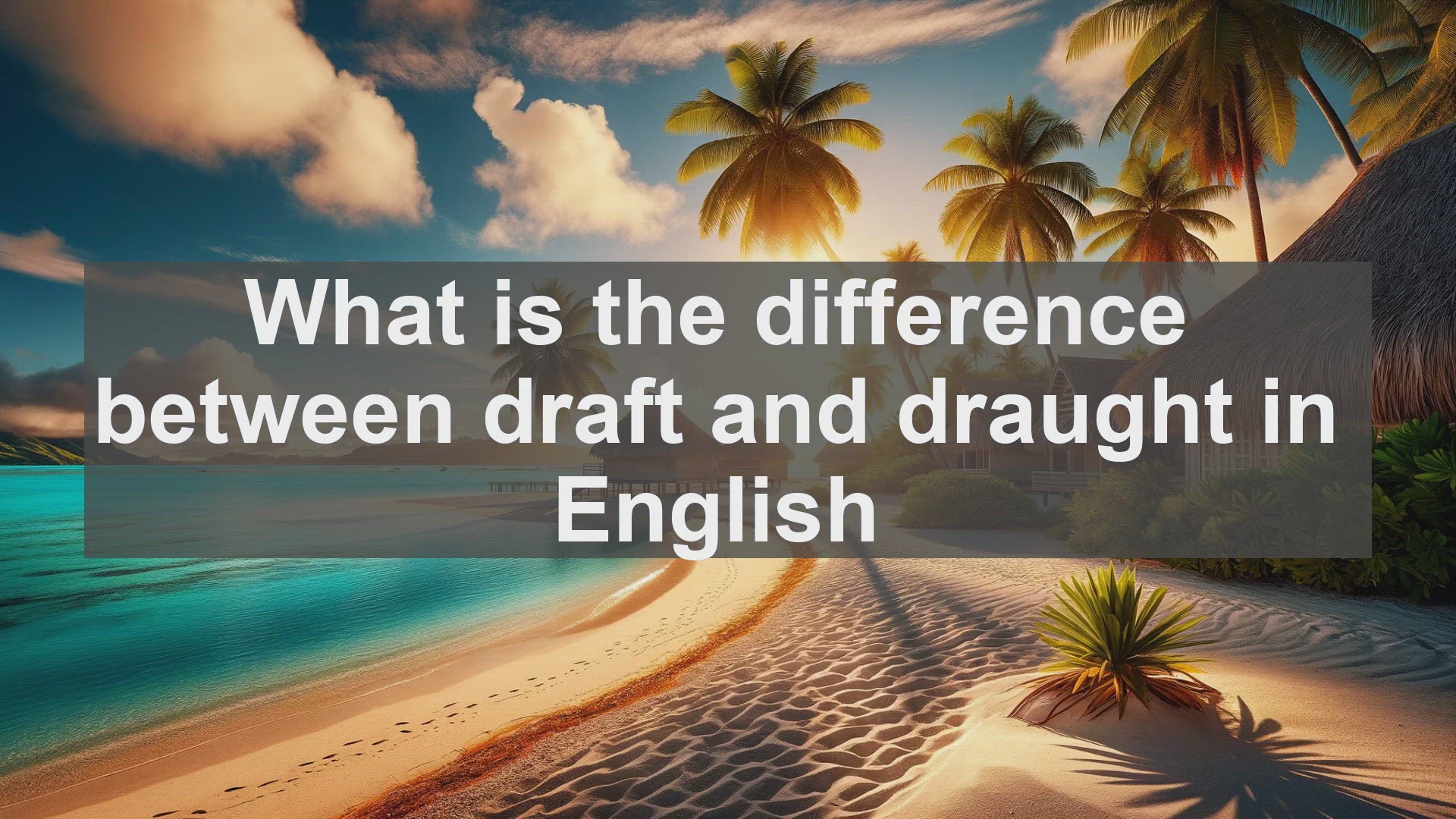 'Video thumbnail for What is the difference between draft and draught in English?'