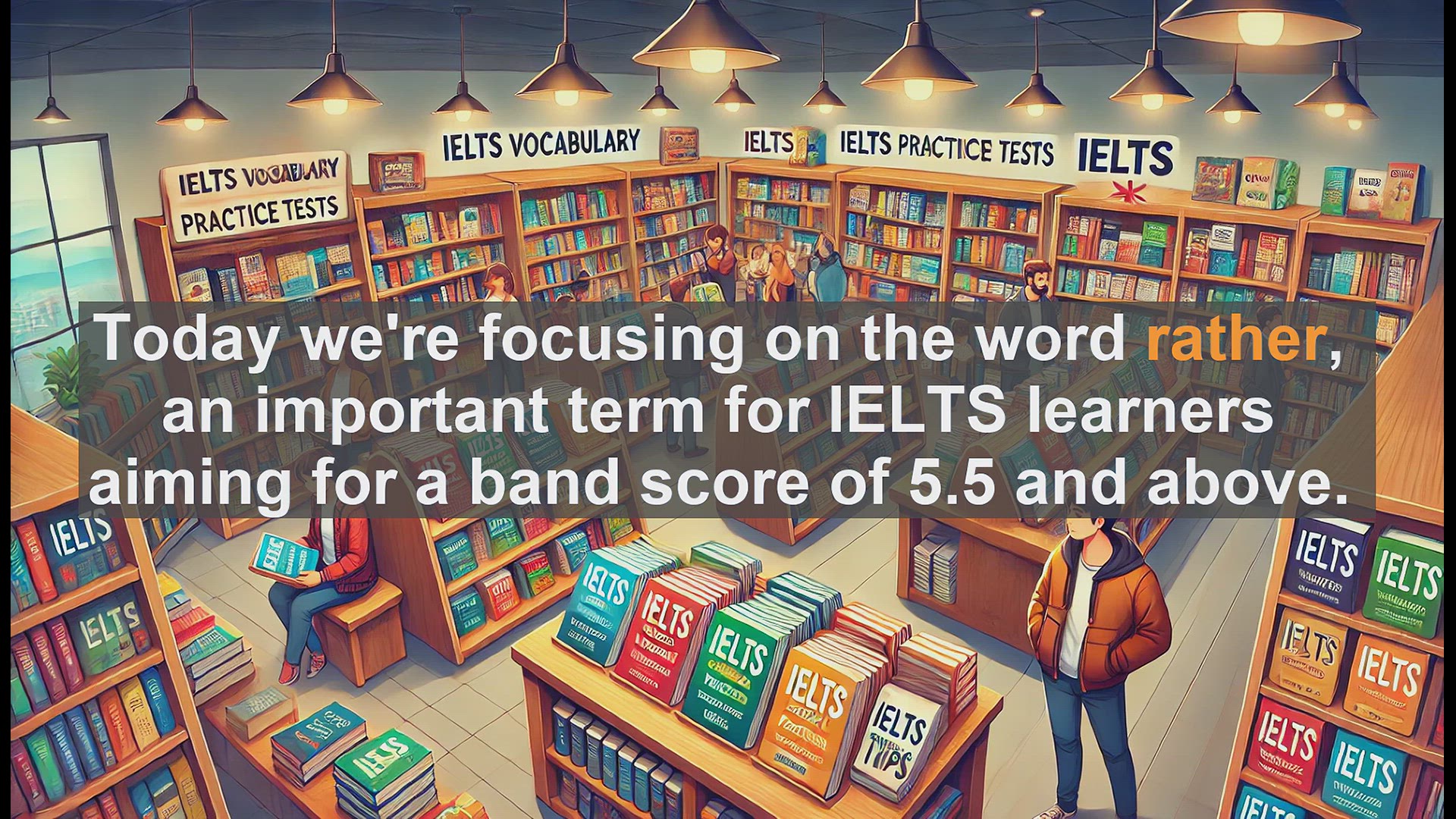 'Video thumbnail for 2500 Must Know IELTS 5.5 Vocabulary - Understanding 'Rather': A Key Word for IELTS Success'
