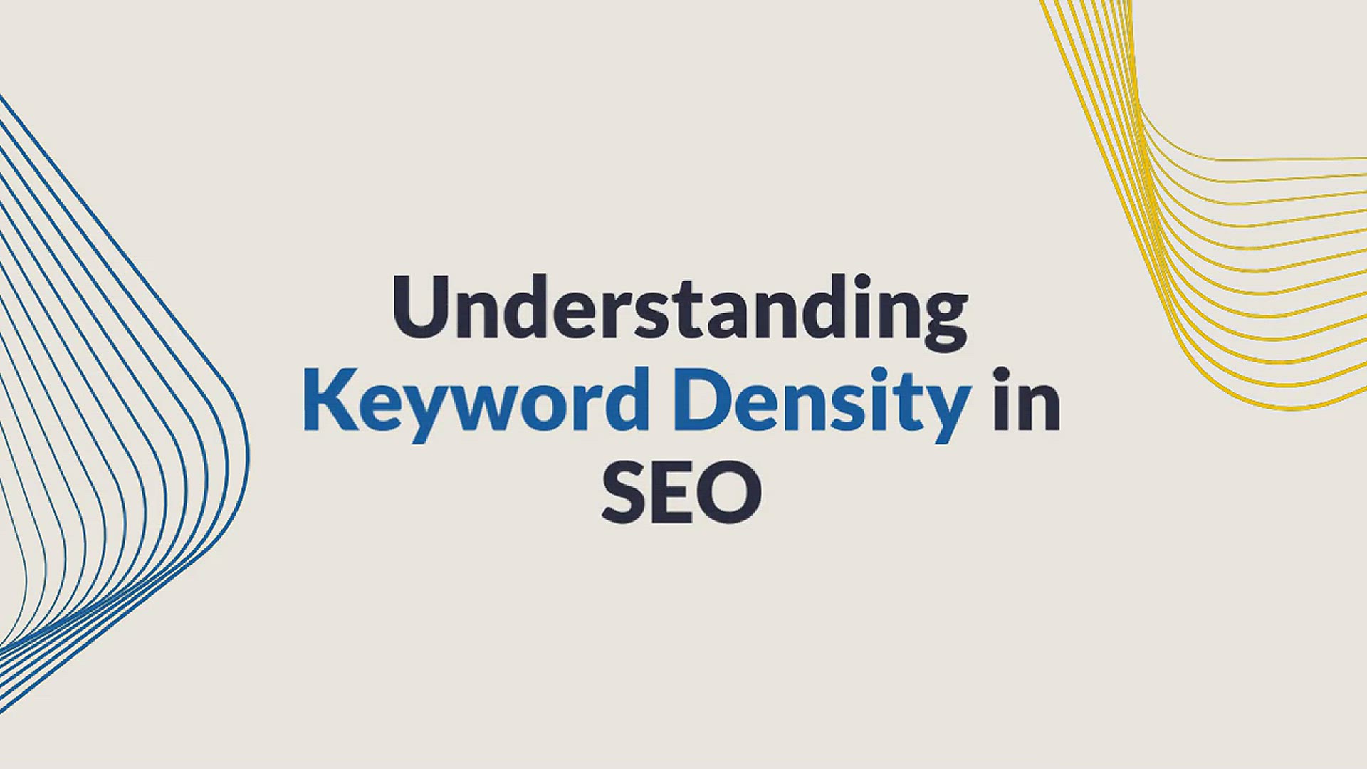 'Video thumbnail for Understanding Keyword Density in SEO'